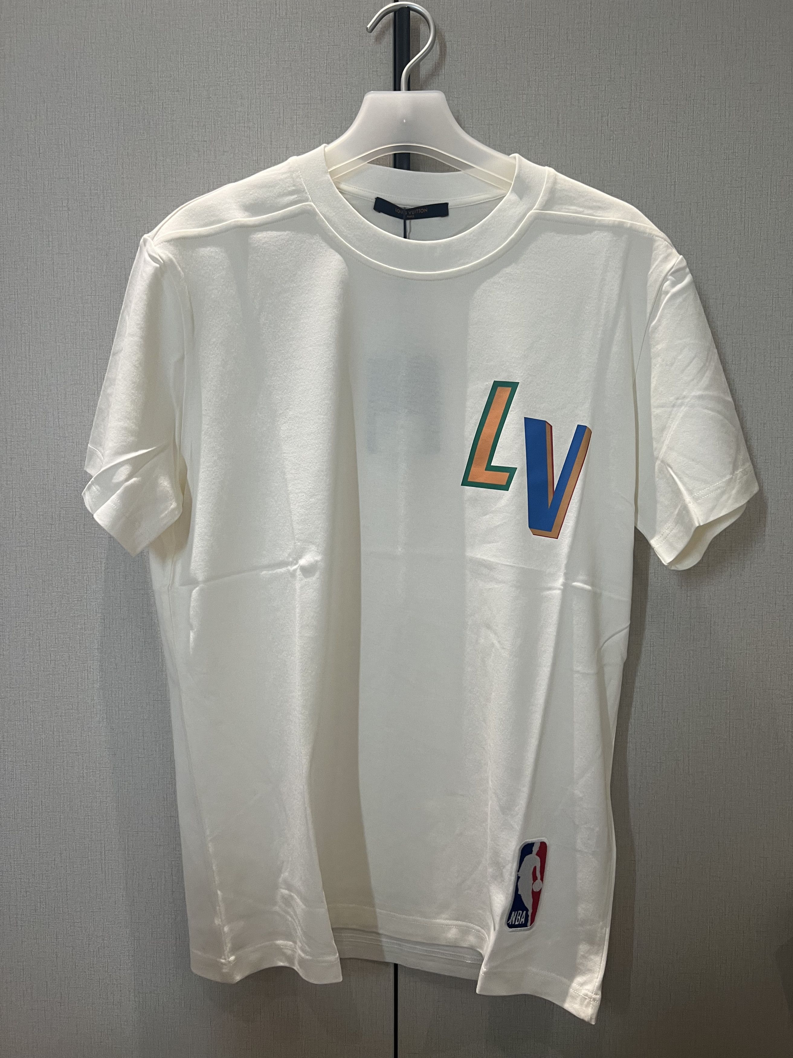 image of Louis Vuitton x NBA Basketball T Shirt in White, Men's (Size Small)