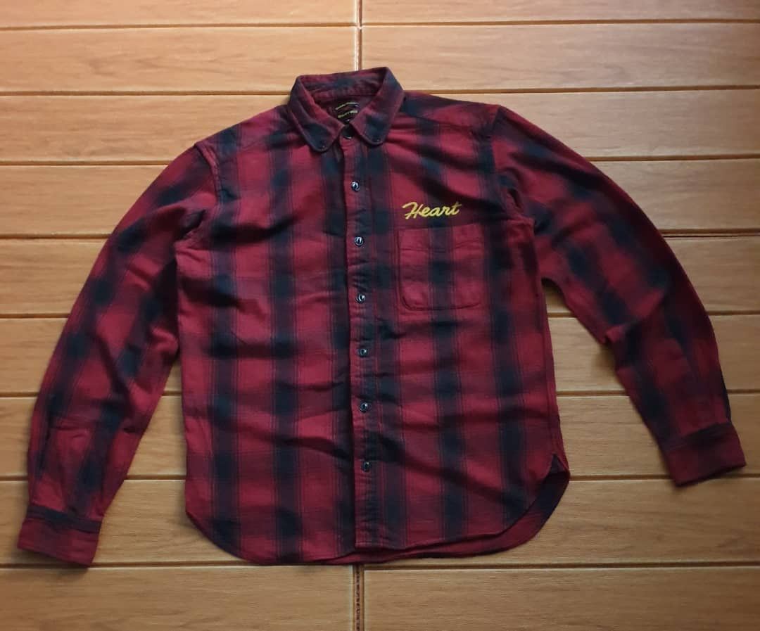 Beams Plus 💥BEAMS HEART Checkered red Flannel shirt Size US M / EU 48-50 / 2 - 6 Thumbnail