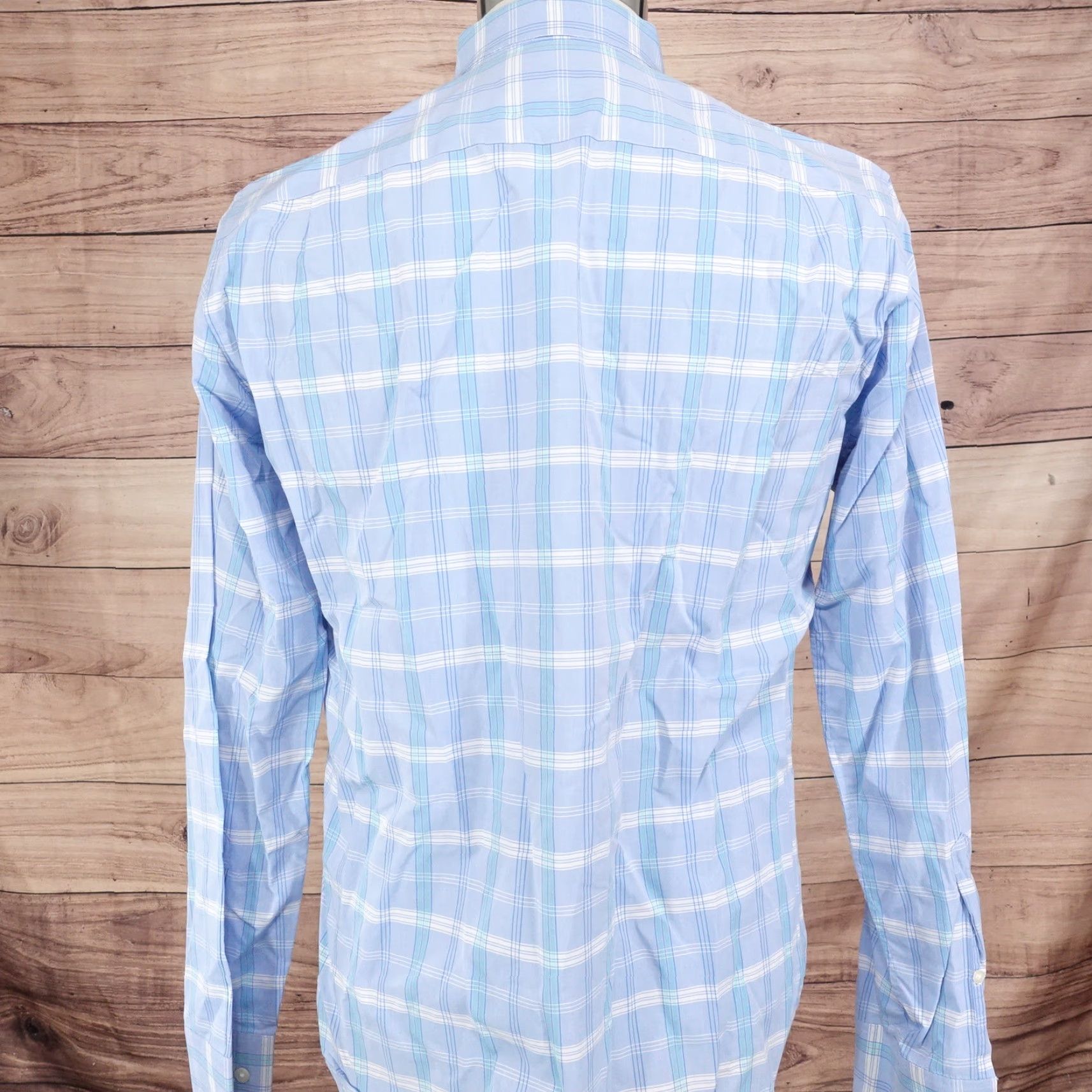 Bonobos VINTAGE BONOBOS Men's Slim Fit Blue Plaid Button-Up Shirt Size M Medium Casual Business Formal Wedding Size US M / EU 48-50 / 2 - 6 Thumbnail
