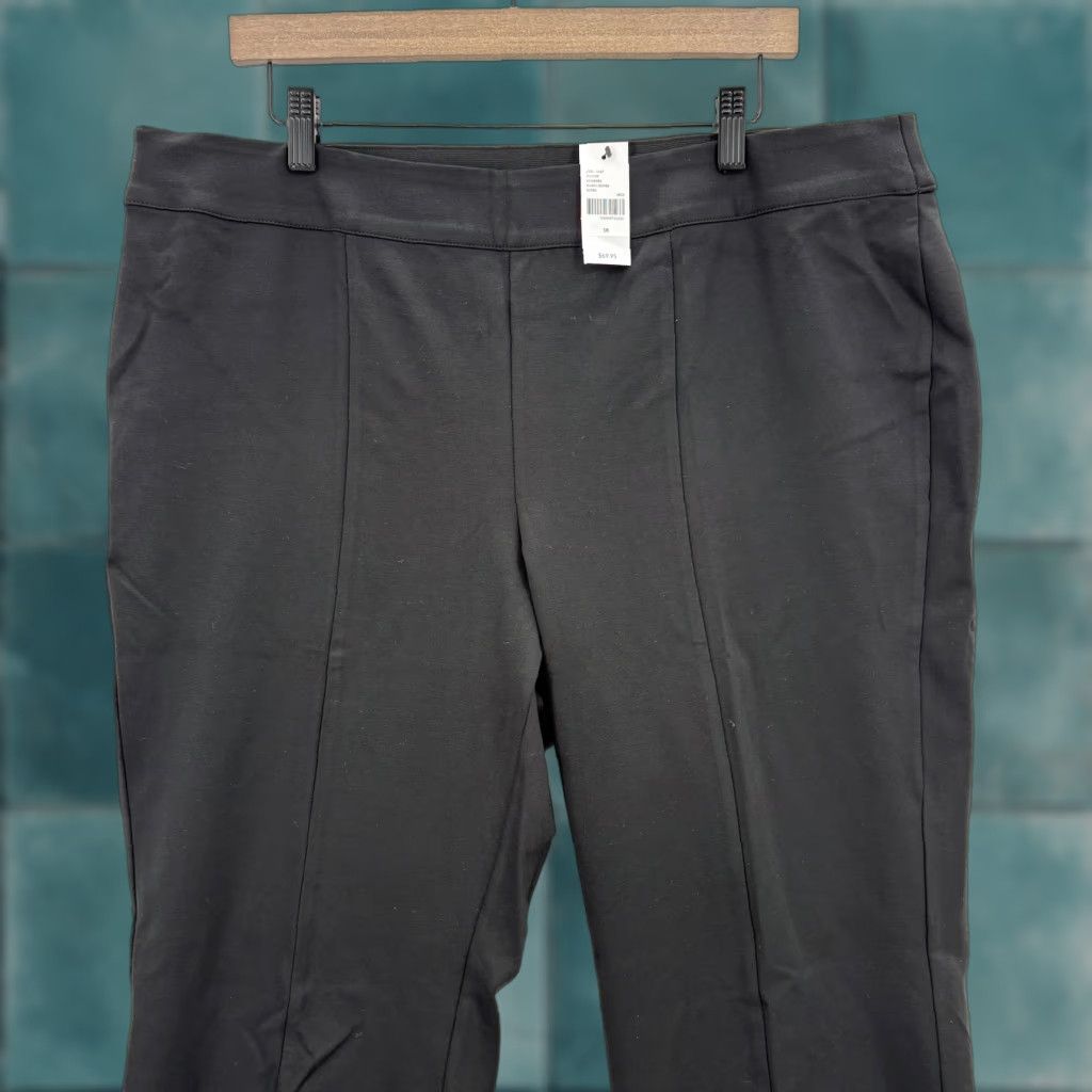 Vintage Lane Bryant Pants Womens 18 Black Ponte High Rise Bootcut Work Dressy Office NWT Size 40" / US 18 - 1 Thumbnail
