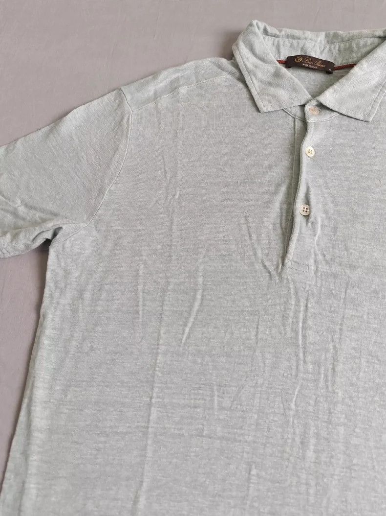 Ermenegildo Zegna Loro Piana Men's Linen Short Sleeve Polo- Size US S / EU 44-46 / 1 - 5 Thumbnail