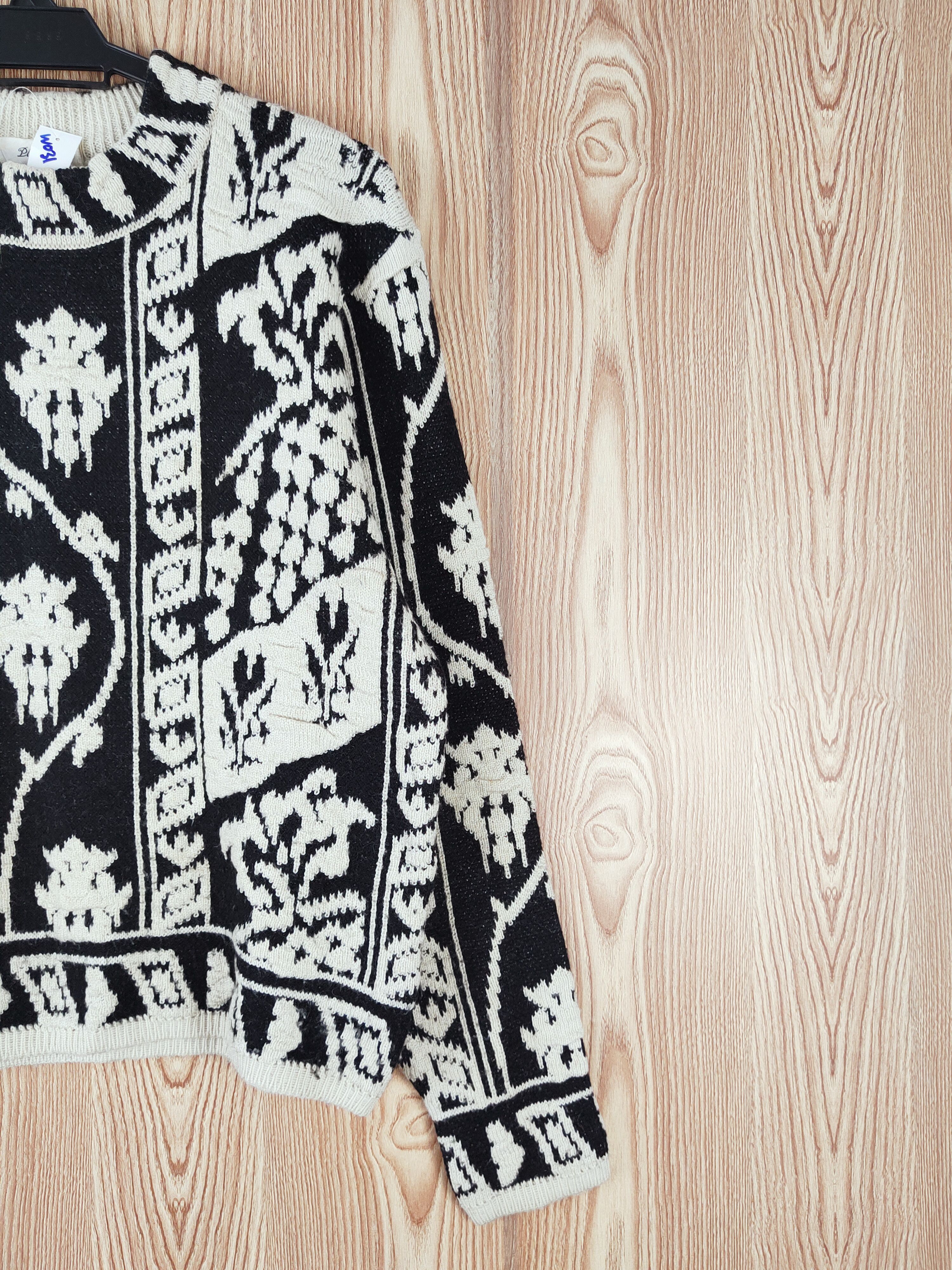 Japanese Brand × Vintage Pleuvoir Black Cream Knitwear Sweatshirts #W031 Size US S / EU 44-46 / 1 - 5 Thumbnail
