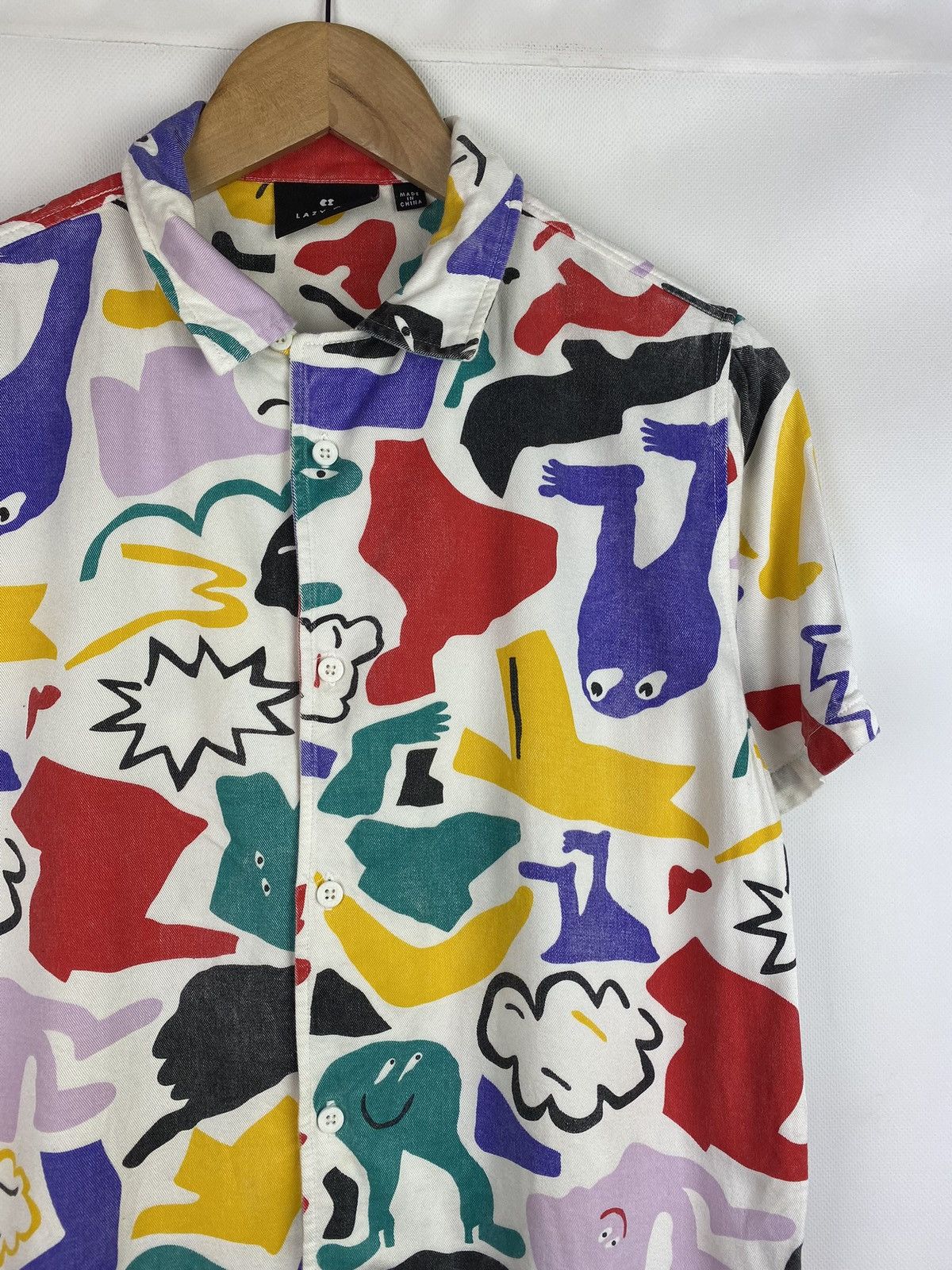 Other Lazy Oaf men’s viscose short sleeve overprinted shirt Size US XS / EU 42 / 0 - 6 Thumbnail