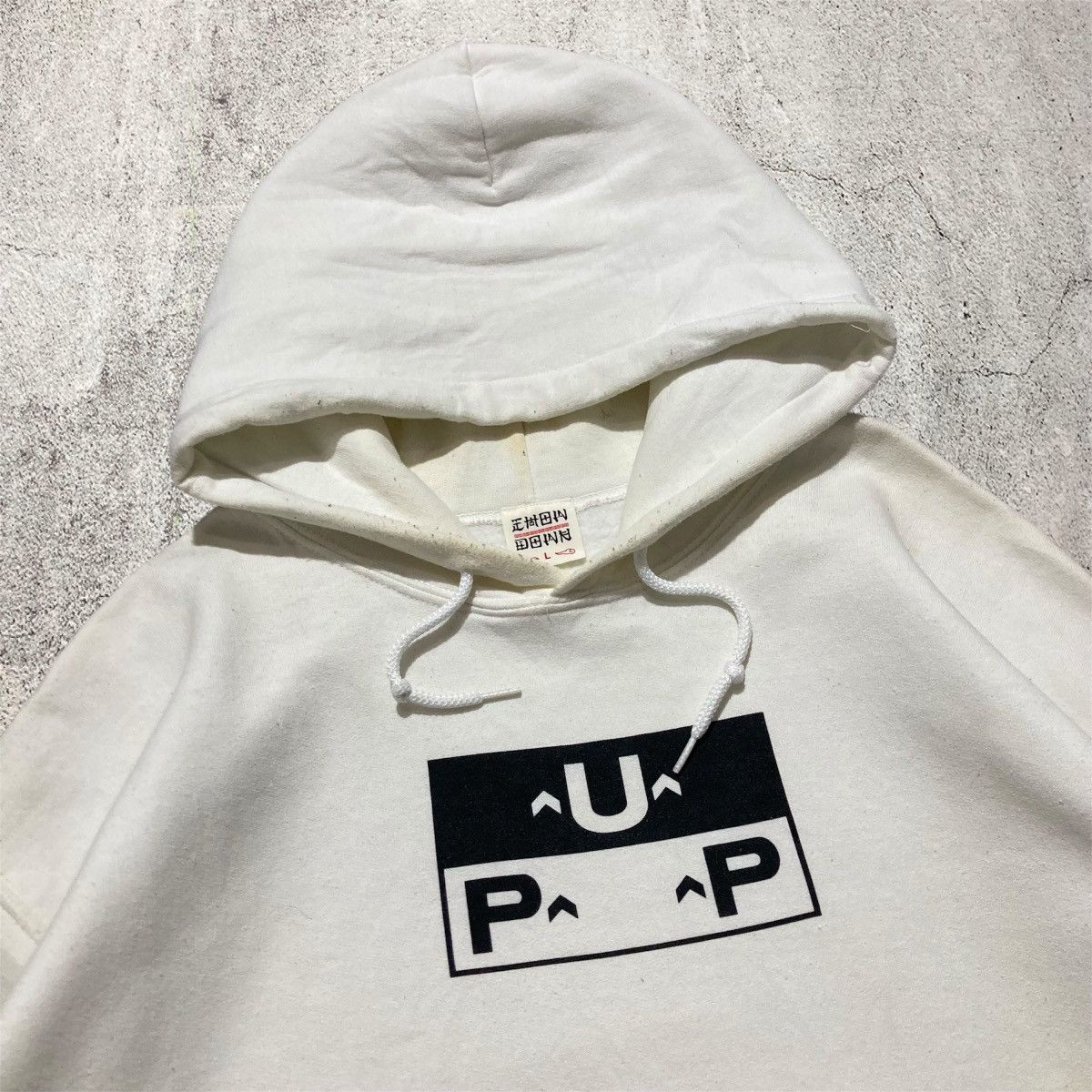 Japanese Brand Vintage Ehon Down Rip Off Sub Pop Nirvana Logo Hoodie White Size US XL / EU 56 / 4 - 10 Thumbnail