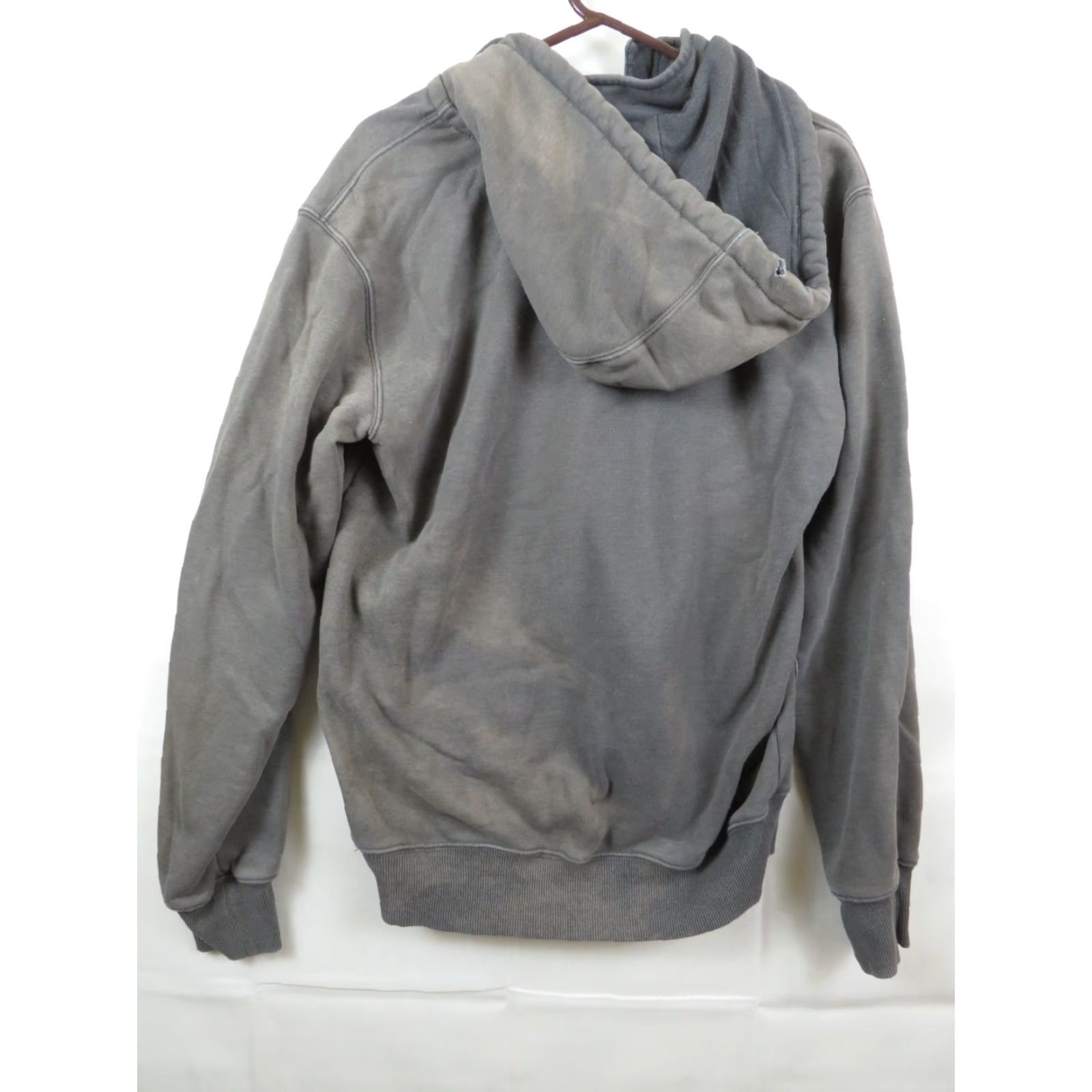 Carhartt Carhartt Men's Gray Original Loose Distressed Fit Logo Pullover Hoodie S Regular Hooded Lined Pockets Crew Neck Size US S / EU 44-46 / 1 - 6 Thumbnail