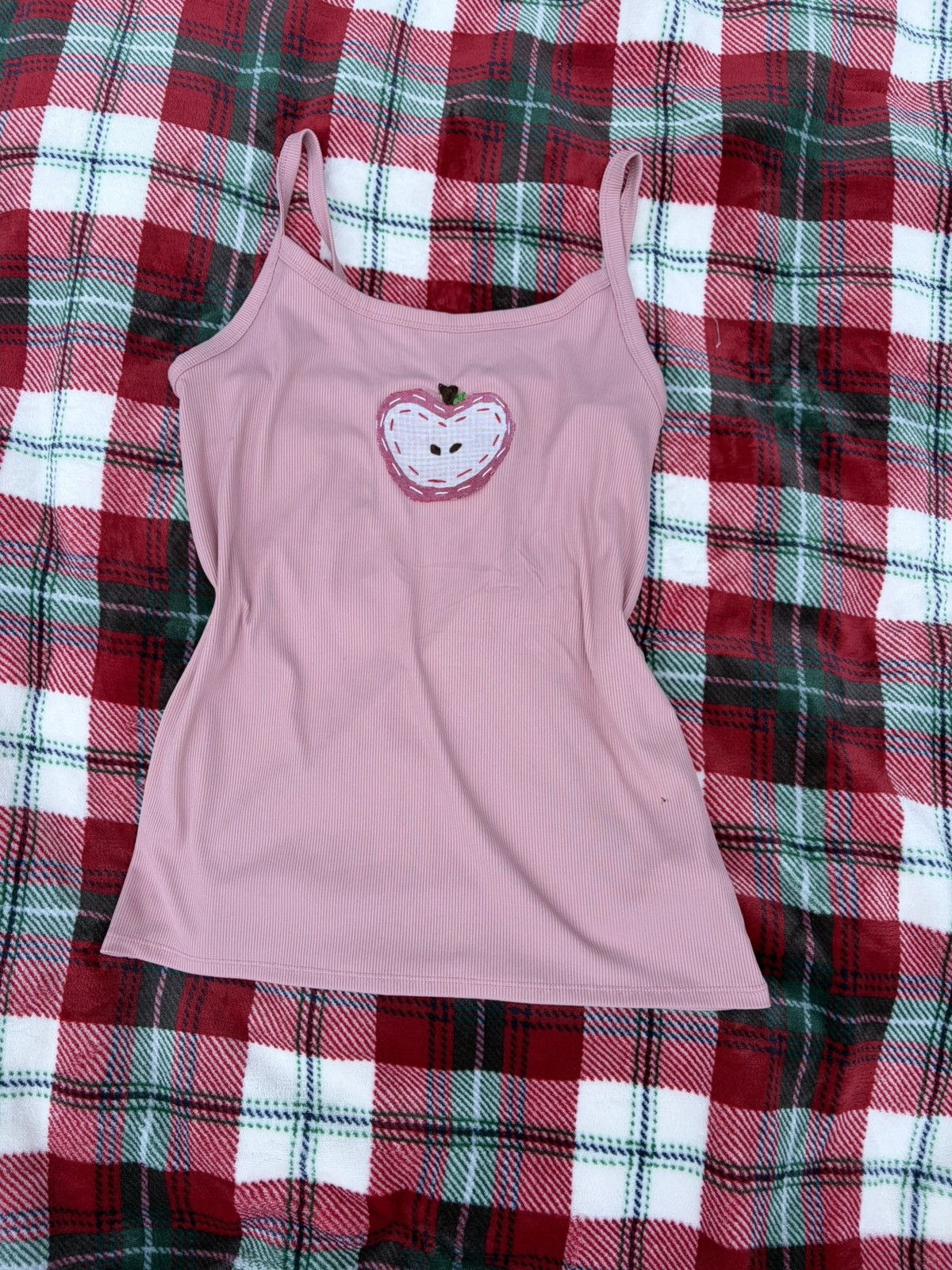 Other Upcycled Pink Apple Patch Tank Top Size L / US 10 / IT 46 - 1 Thumbnail