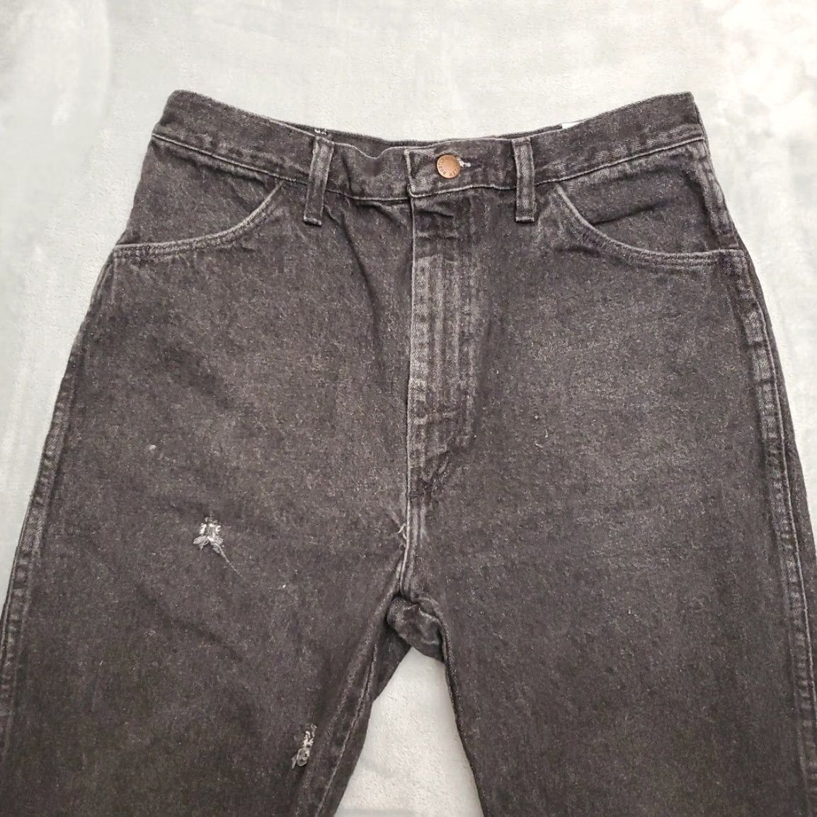Denime VINTAGE Rustler Jeans Mens 34x34 Black Denim 100% Cotton 90s Y2K Casual Pants Shirt Mens Jeans Black Denim 90s Y2K Rustler Size US 34 / EU 50 - 4 Thumbnail