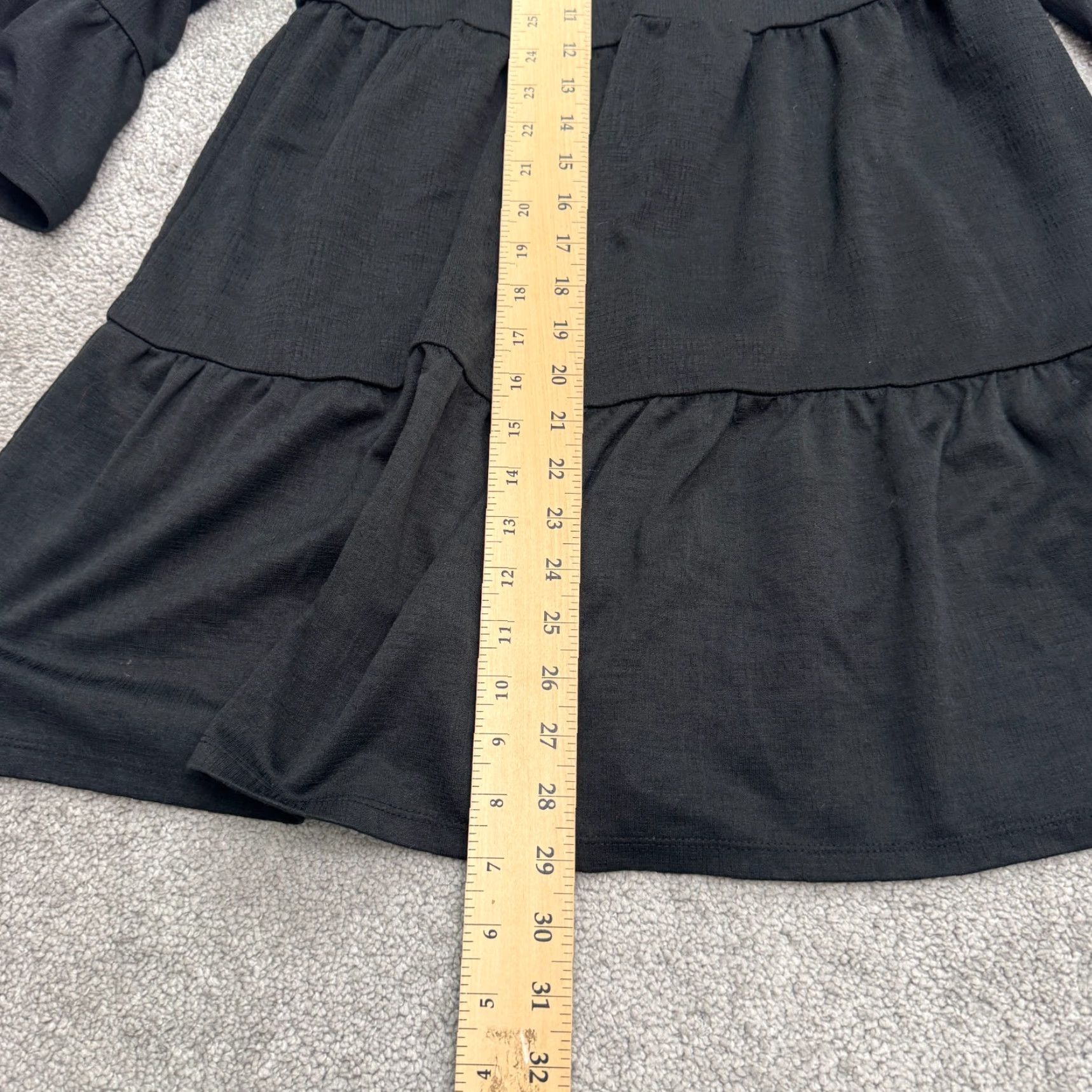 River Island River Island Dress Black A-Line Midi Bell Sleeve Boho 6 Women Size M / US 6-8 / IT 42-44 - 5 Thumbnail