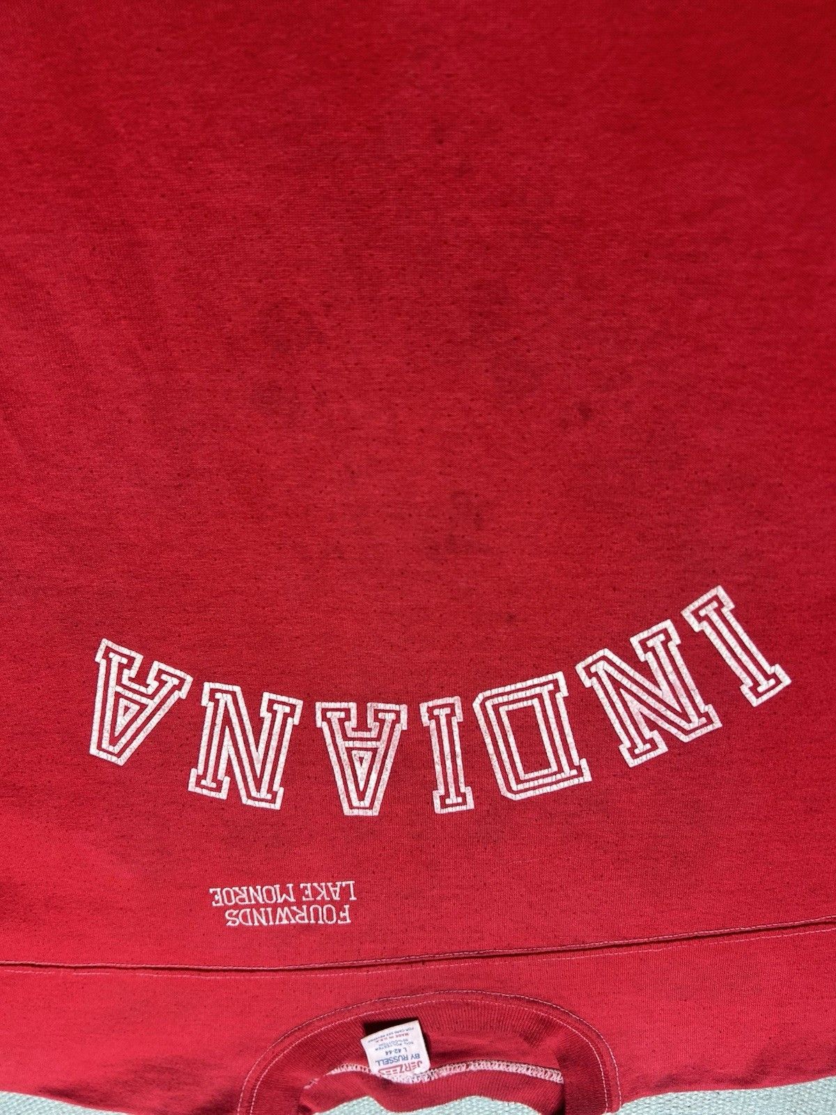 Vintage Vtg 80s t shirt Indiana university jersey Russell adul large Size US L / EU 52-54 / 3 - 3 Thumbnail