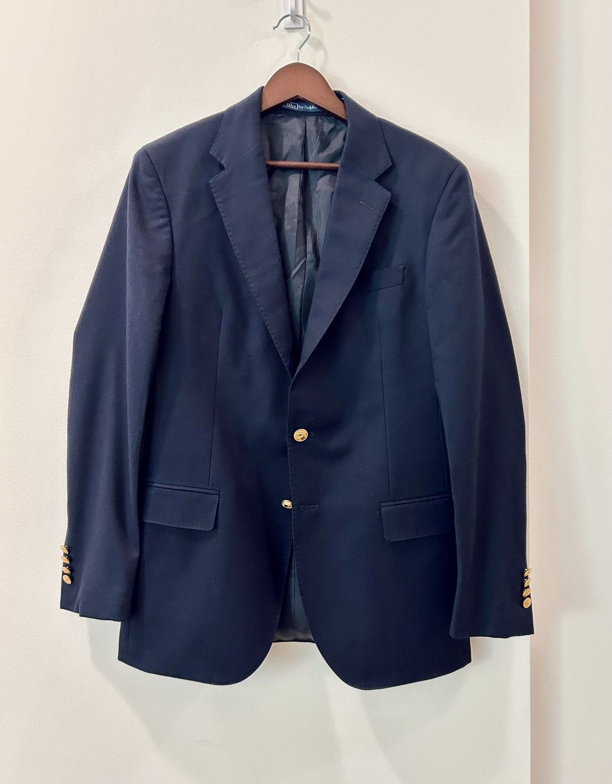 Polo Ralph Lauren Polo Iconic Doeskin Navy Blazer 38 Long $898 Size 38L - 1 Thumbnail