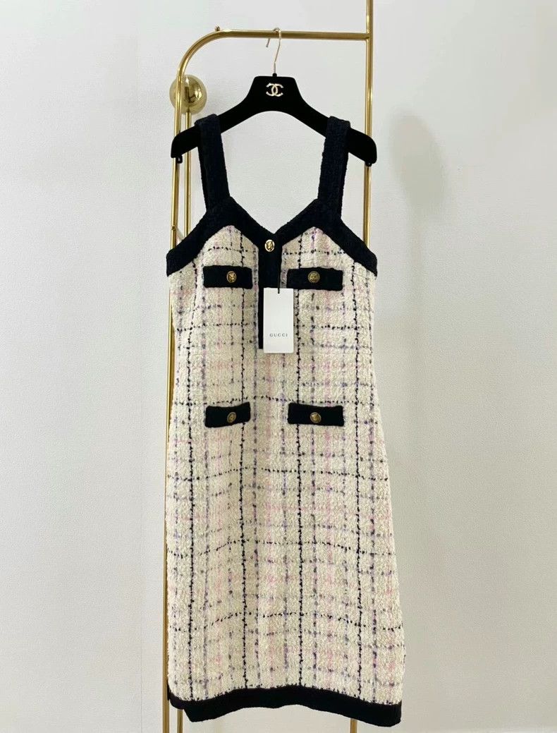 Gucci Gucci Tweed suspender dress Size S / US 4 / IT 40 - 1 Thumbnail