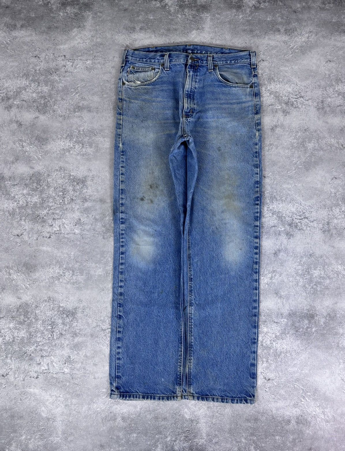 Carhartt Vintage Carhartt Men’s Faded Blue Denim Jeans USA Workwear Size US 36 / EU 52 - 2 Thumbnail