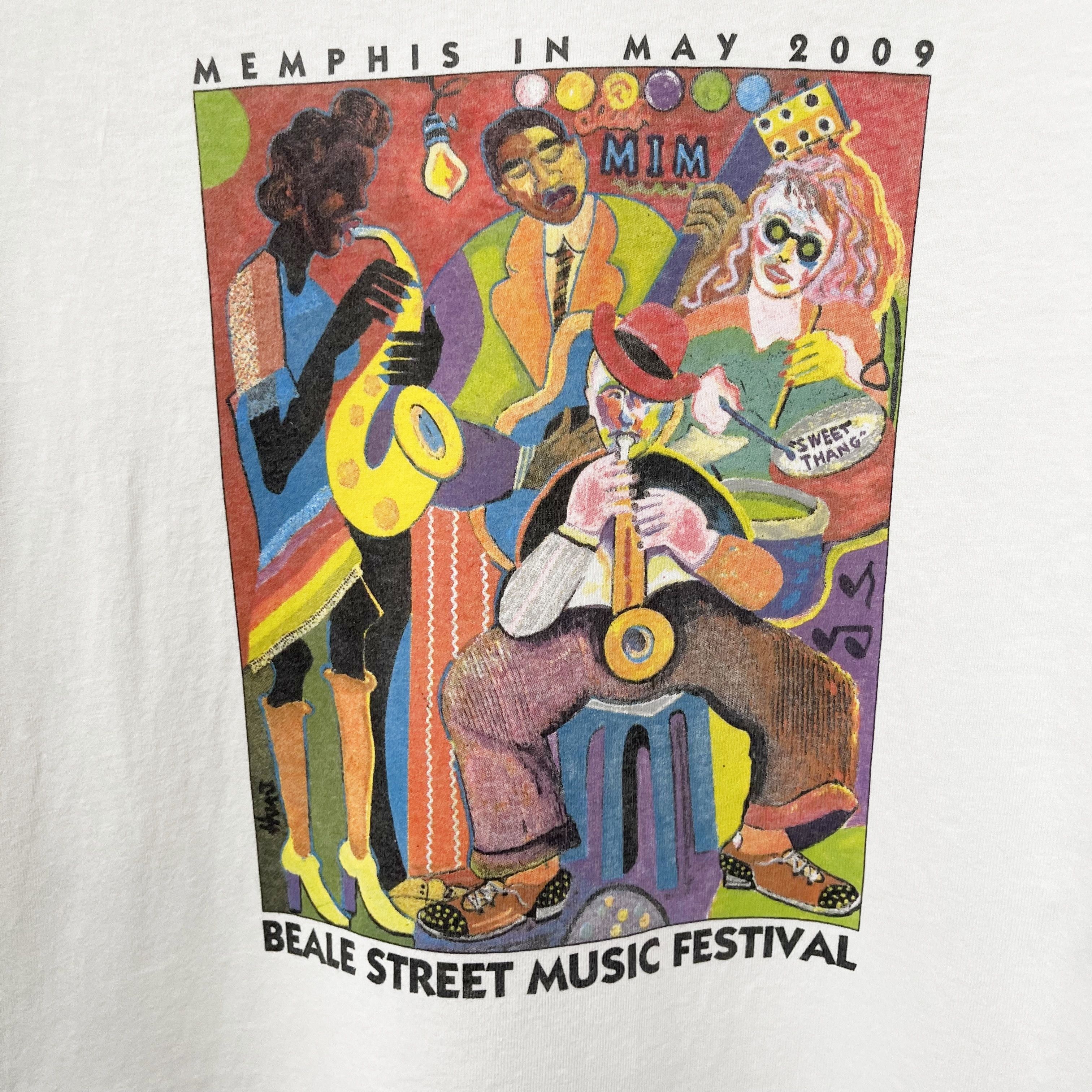 Jazz Cartier Vintage 2009 Beale Street Music Festival T-Shirt Size US XXL / EU 58 / 5 - 2 Thumbnail