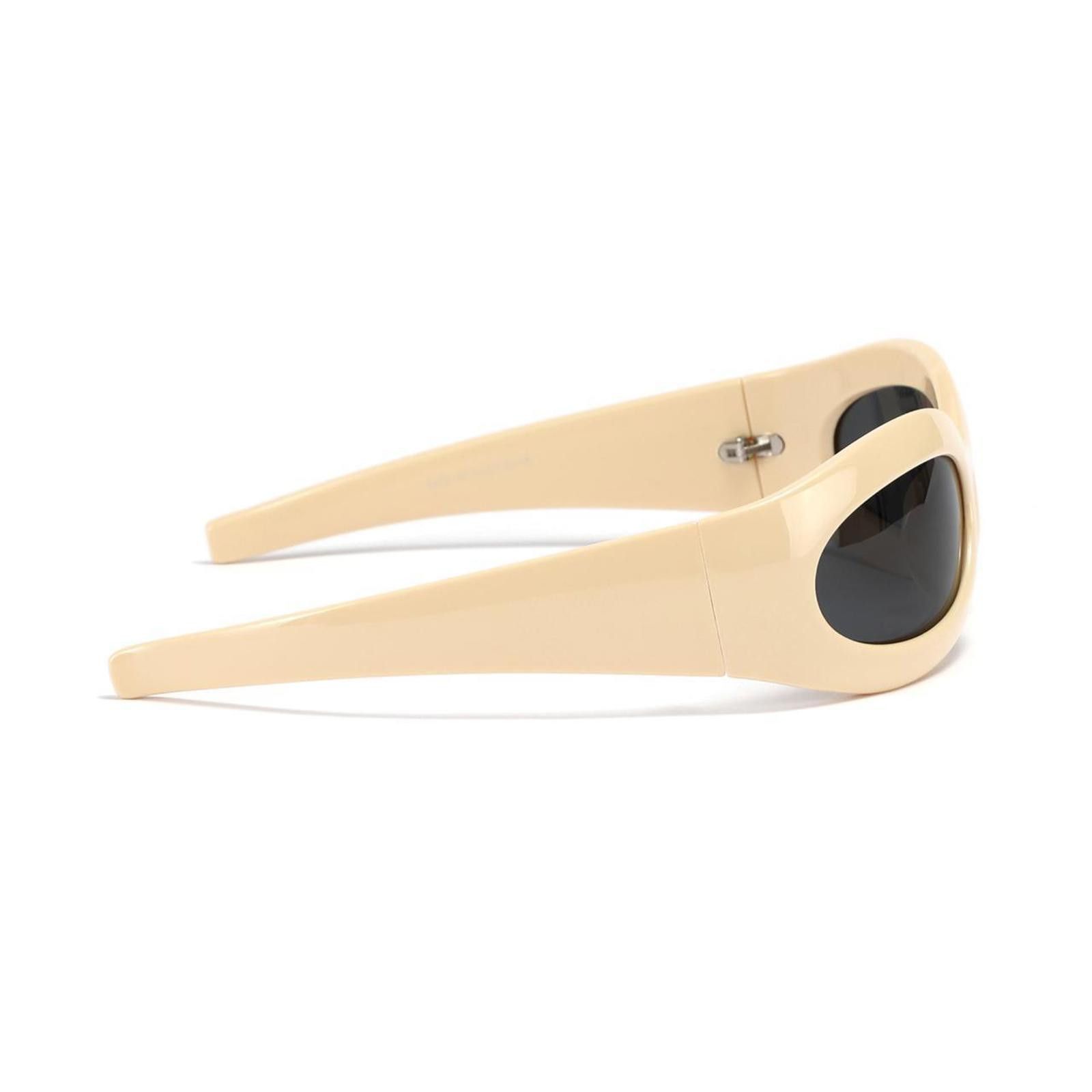 Japanese Brand Vtg Y2K Avant Garde Sunglasses Cream Unisex One Size Size ONE SIZE - 7 Thumbnail