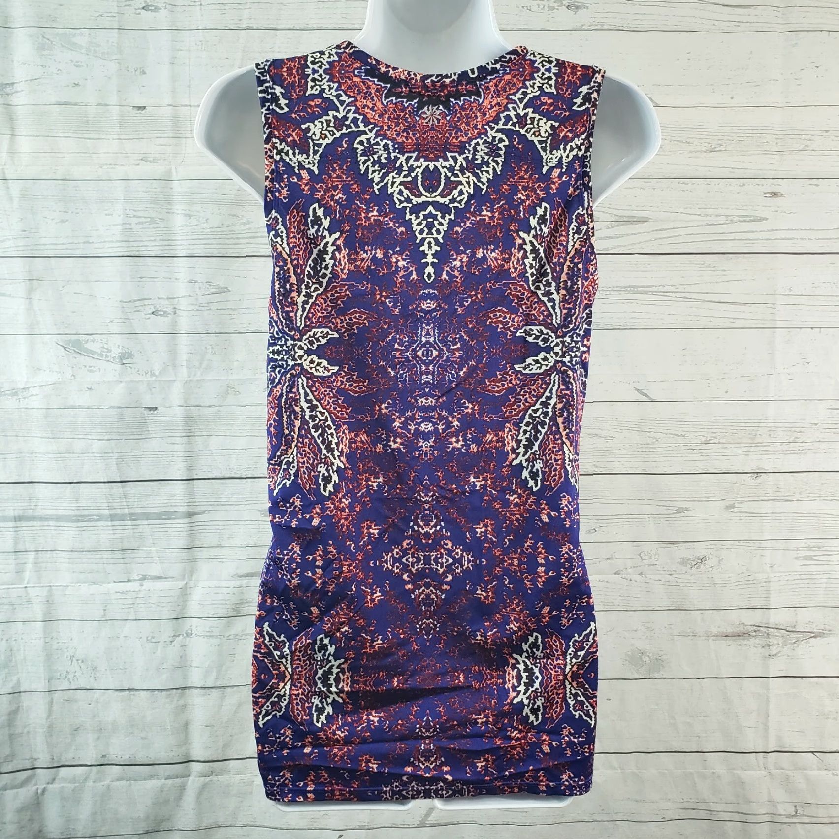 Athleta Athleta Tank Top Womens Sz Medium Multicolor Cinched Side Scoop Neck Sleeveless Activewear Size M / US 6-8 / IT 42-44 - 5 Thumbnail