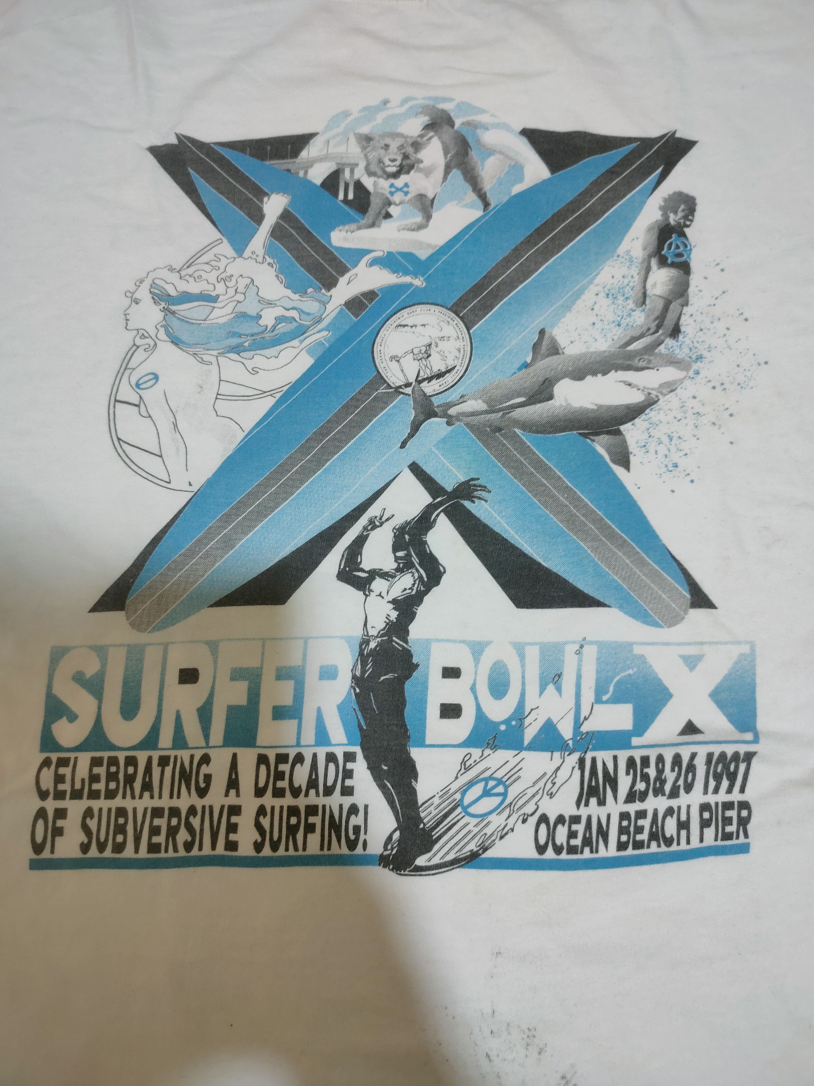 Vintage Vintage surfing t shirt Size US XL / EU 56 / 4 - 6 Thumbnail