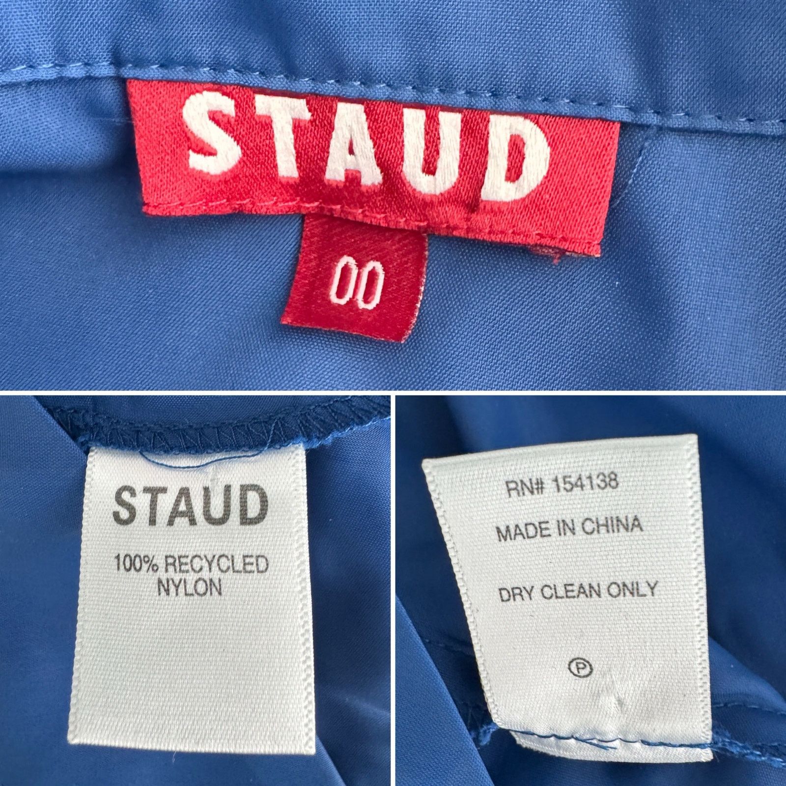 Staud Staud Millie Maxi Belted Shirt Dress Lapis Blue size 00 XXS Size XXS / US 00 / IT 34 - 11 Thumbnail