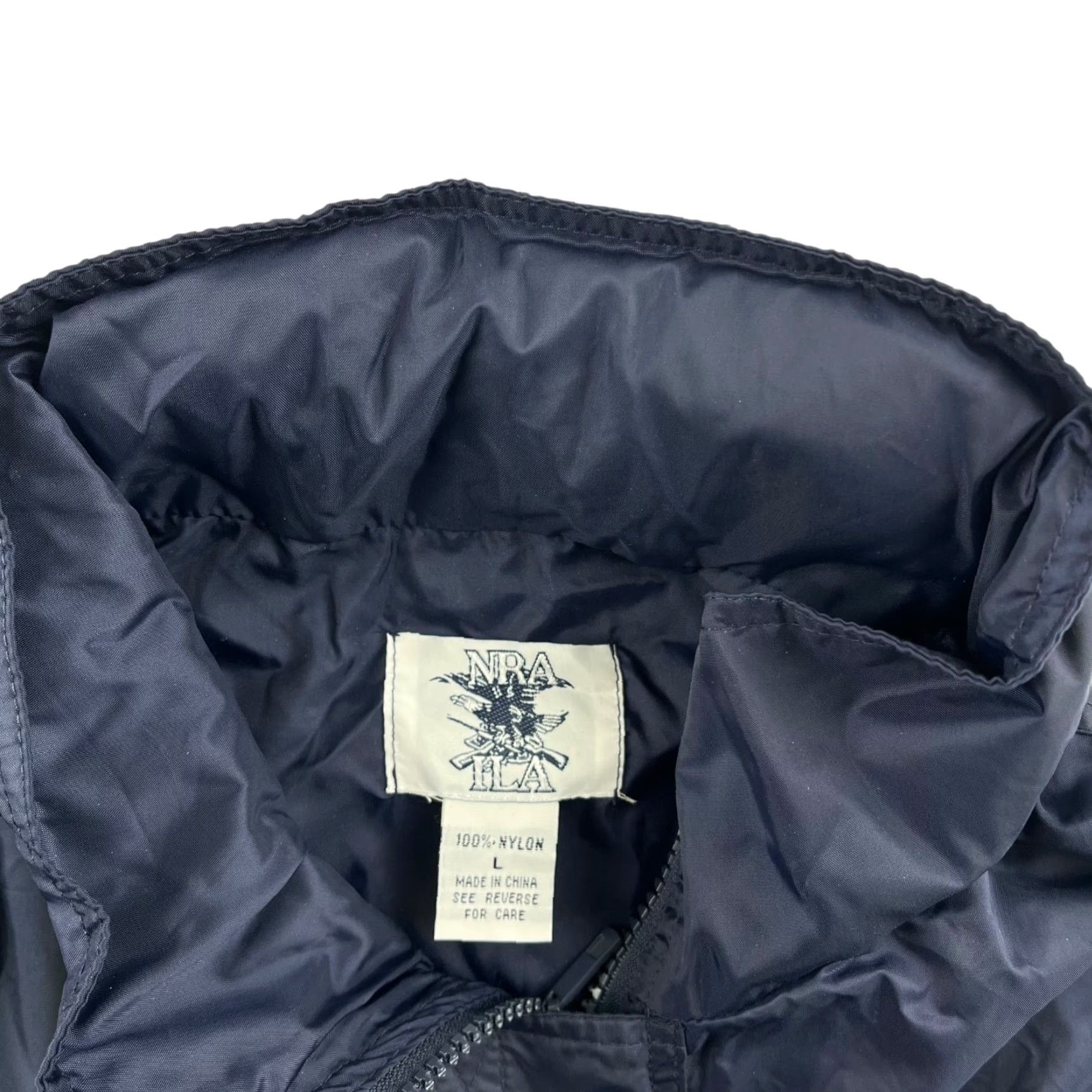 Vintage NRA Embroidered Nylon Windbreaker Jacket NAVY Blue 1/4 Zip Large Mens Jacket Size US L / EU 52-54 / 3 - 6 Thumbnail