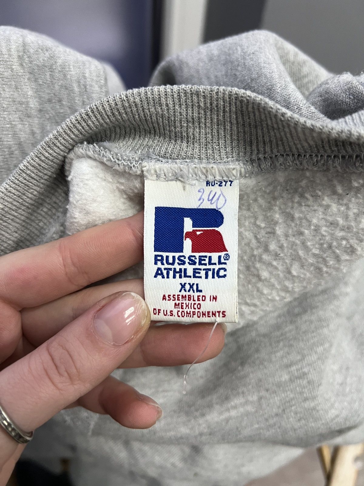 Russell Athletic Vintage 90s y2k Russel athletic blank boxy sweatshirt hoodie Size US XXL / EU 58 / 5 - 11 Thumbnail