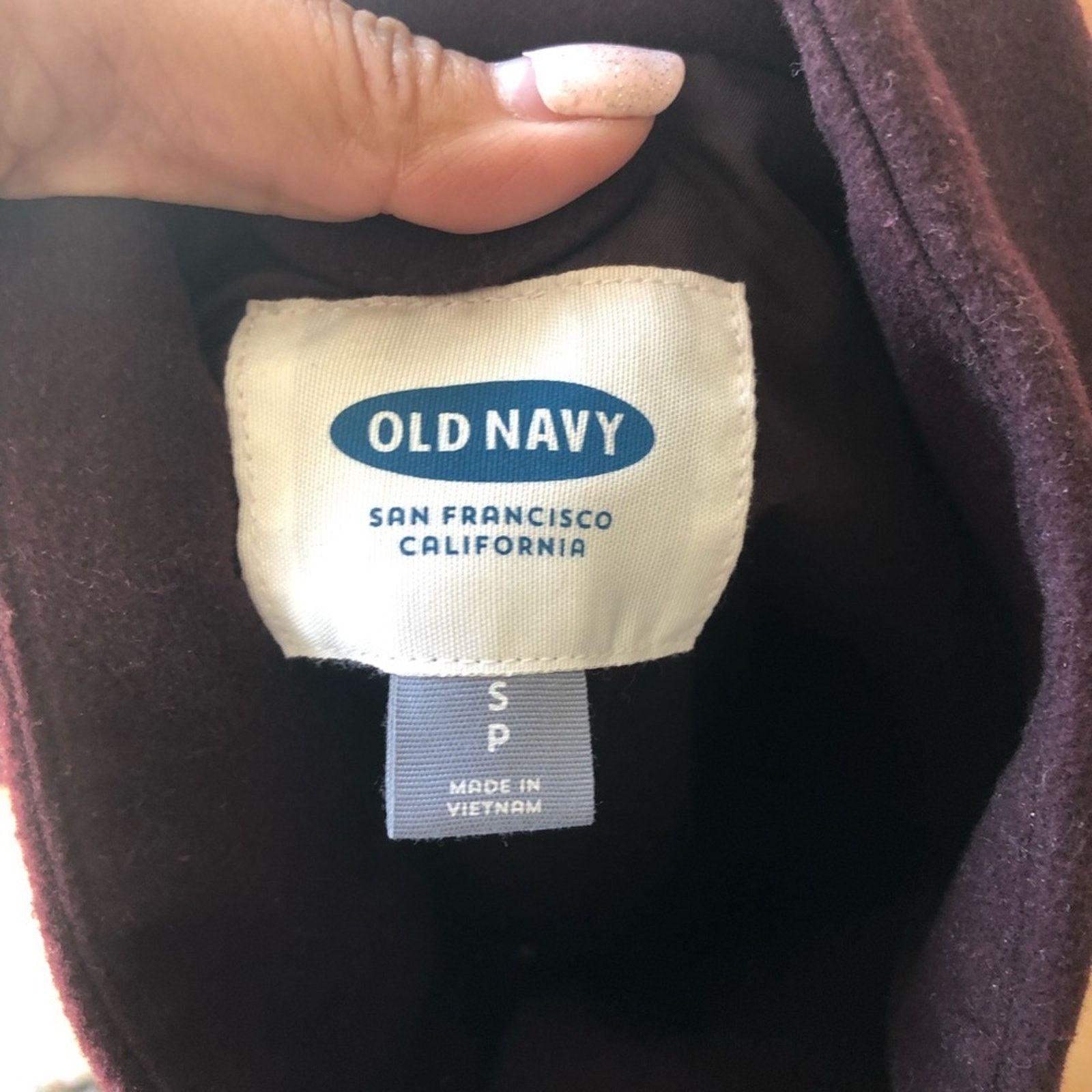 Old Navy Old Navy jacket mock neck semi cropped zip up plum size S Size S / US 4 / IT 40 - 5 Thumbnail