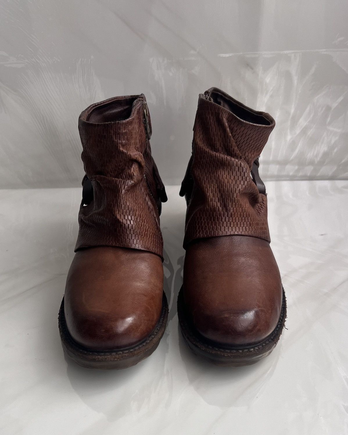 A.S.98 As 98 Airstep Zipper Boho Biker brown distressed boot Size US 8 / IT 38 - 2 Thumbnail