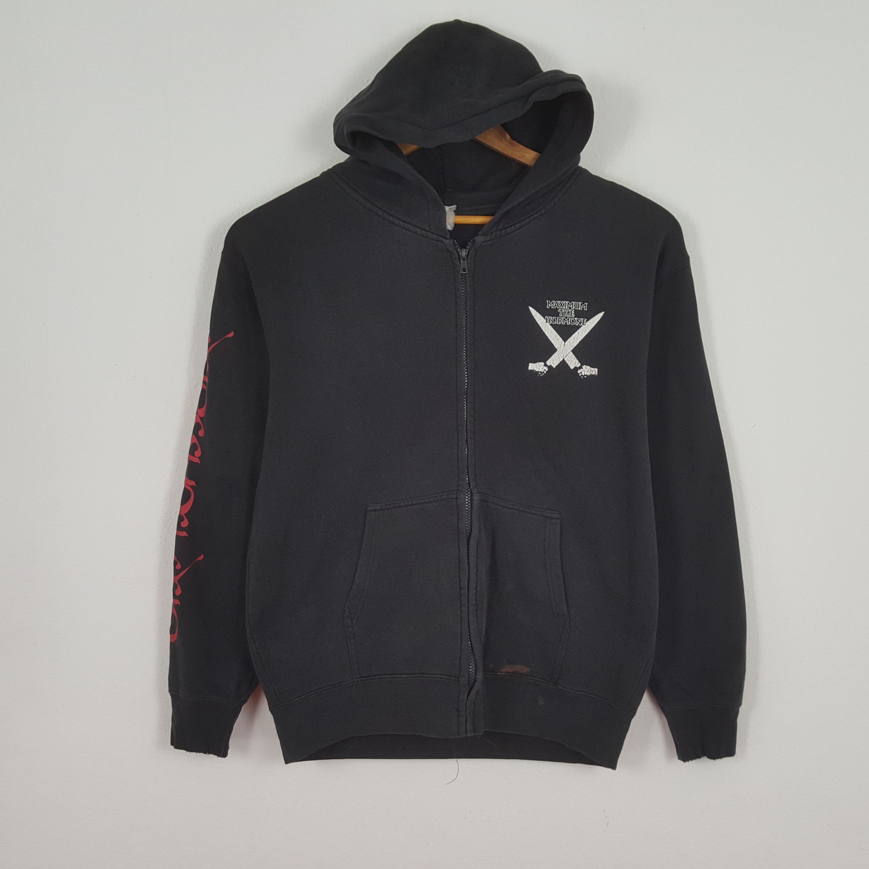 Band Tees × Vintage Vintage MAXIMUM THE HORMONE Heavy Metal Band Hoodies Size US XL / EU 56 / 4 - 3 Thumbnail