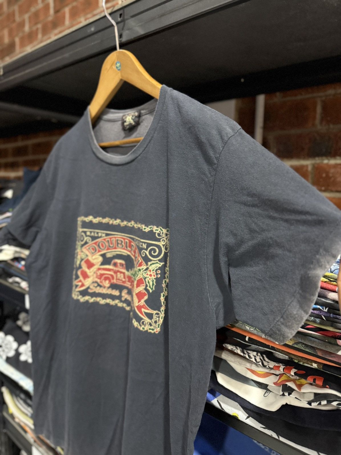 Polo Ralph Lauren × RRL Ralph Lauren × Vintage Thrashed Vintage Double RL Ralph Lauren Sun Faded RRL Tee Size US XXL / EU 58 / 5 - 8 Thumbnail