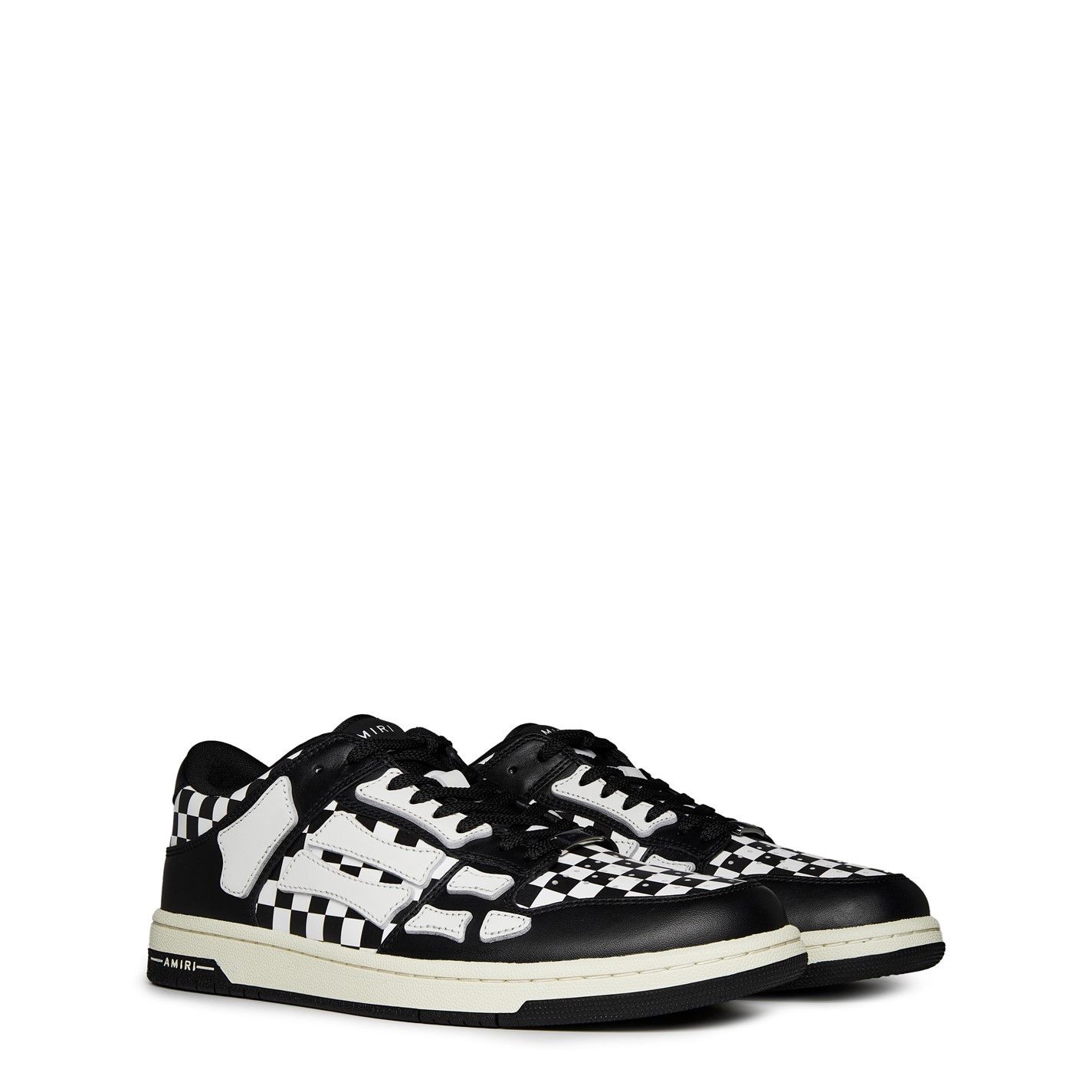 Amiri AMIRI Skeleton Check Print Low Top Trainers Size US 9 / EU 42 - 4 Thumbnail