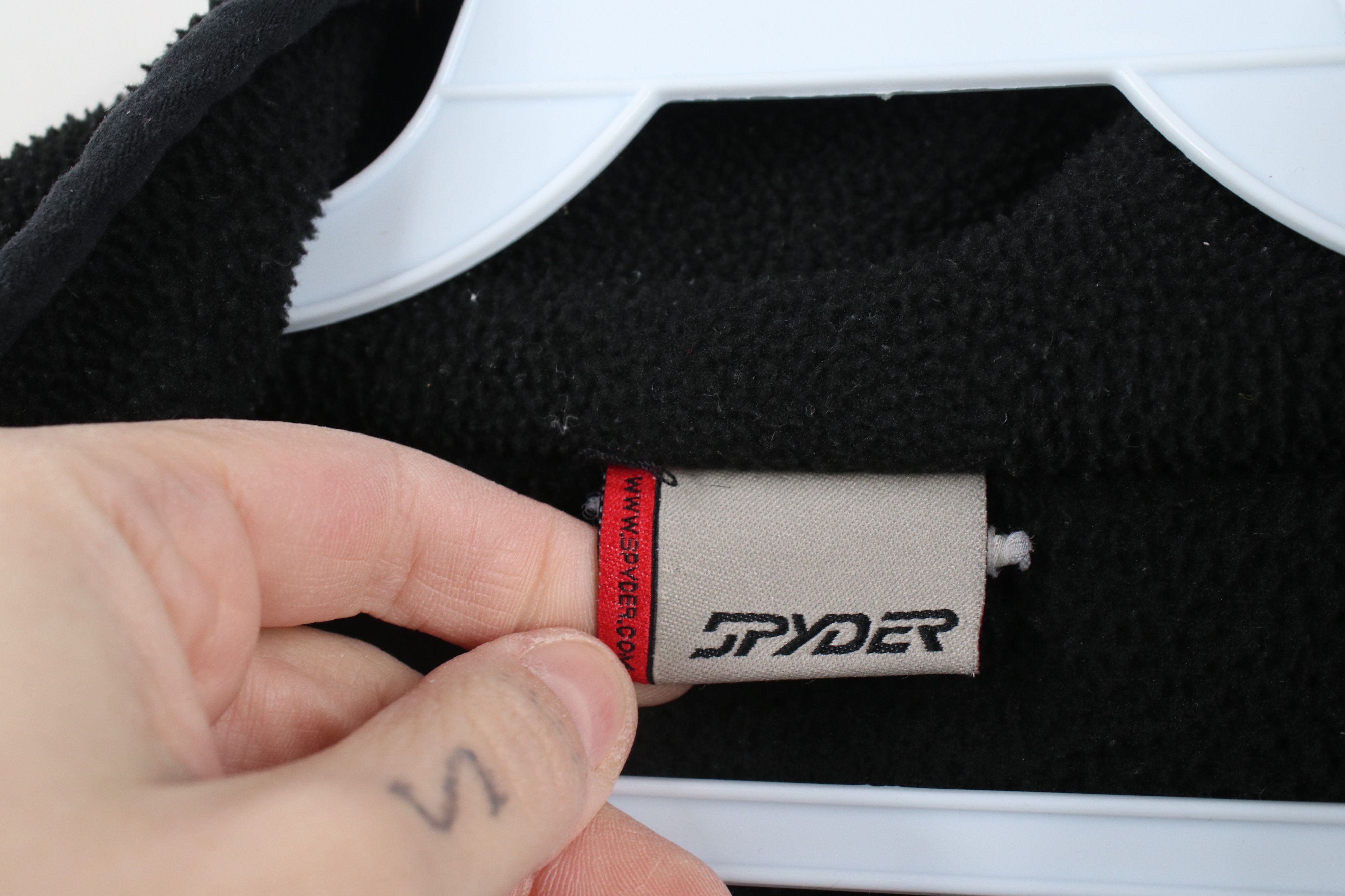 Spyder × Vintage Vintage Spyder Spell Out Full Zip Fleece Jacket Black Size US M / EU 48-50 / 2 - 7 Thumbnail