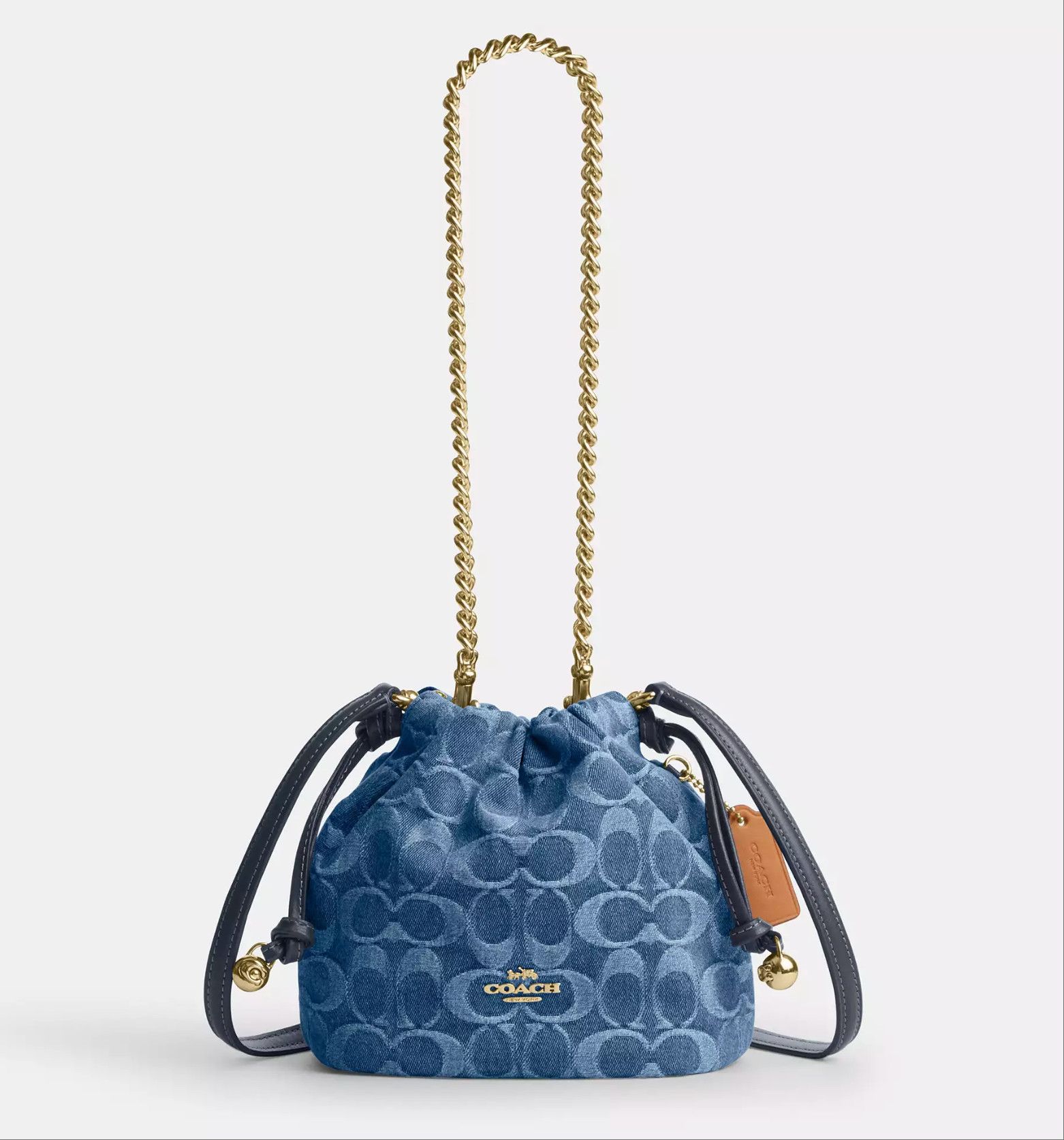 Coach Faye Mini Drawstring Bag In Signature Denim CDE32 Size ONE SIZE - 2 Thumbnail