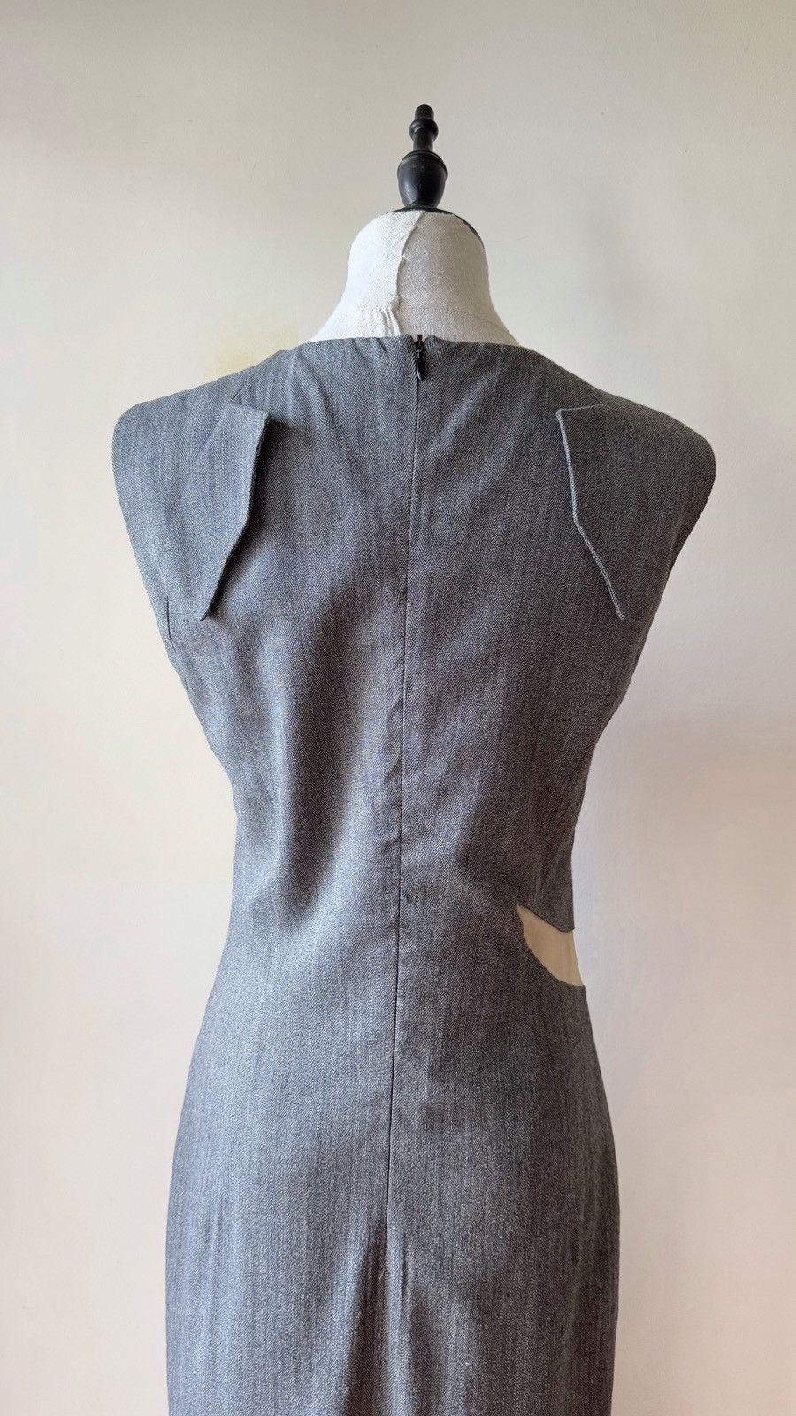 Alexander McQueen Alexander McQueen AW98 Slashed Sheer Panels Wool Maxi Dress Size M / US 6-8 / IT 42-44 - 13 Thumbnail