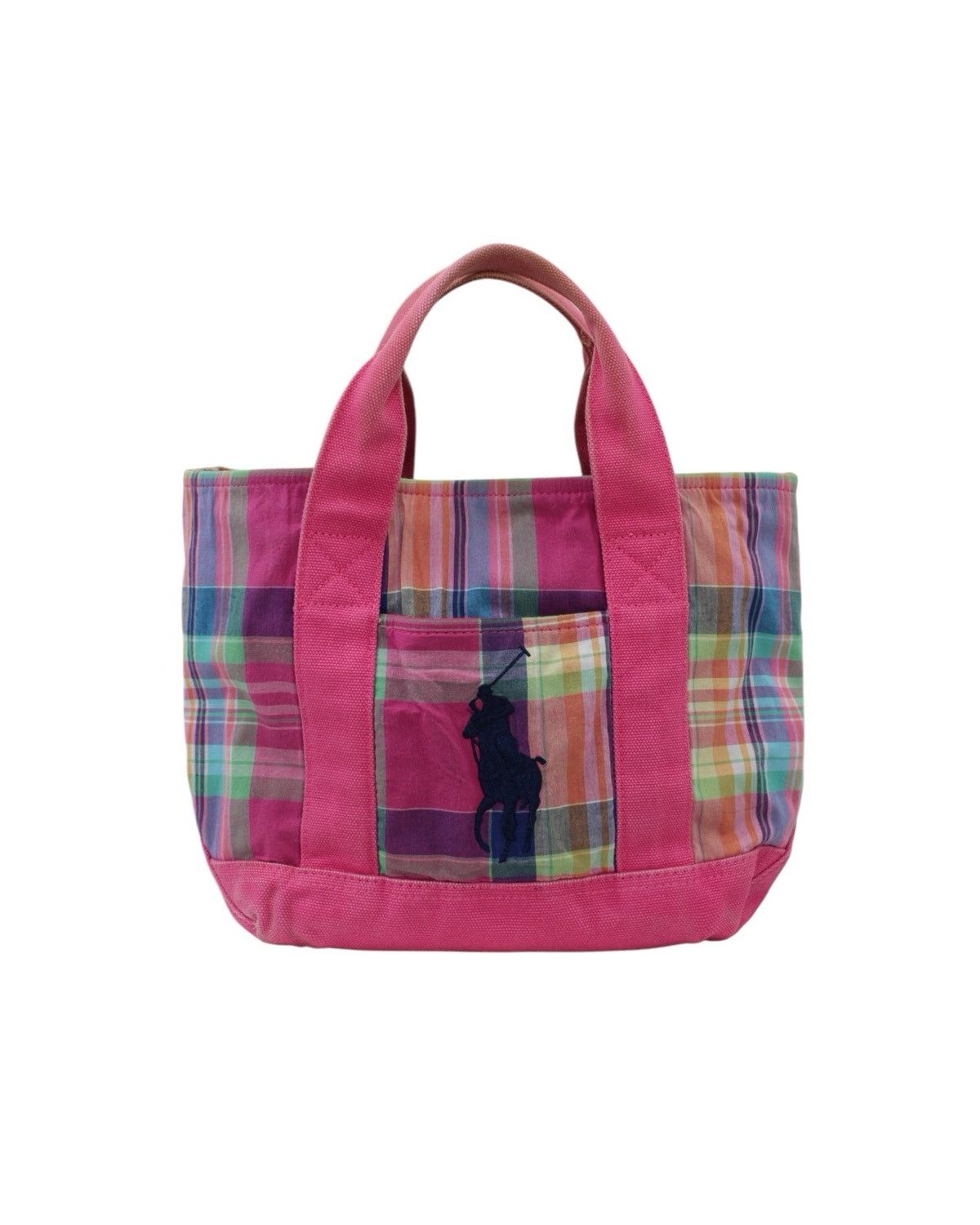 Polo Ralph Lauren × Ralph Lauren × Vintage 2000S POLO RALPH LAUREN MADRAS CANVAS TOTE BAG Size ONE SIZE - 5 Thumbnail
