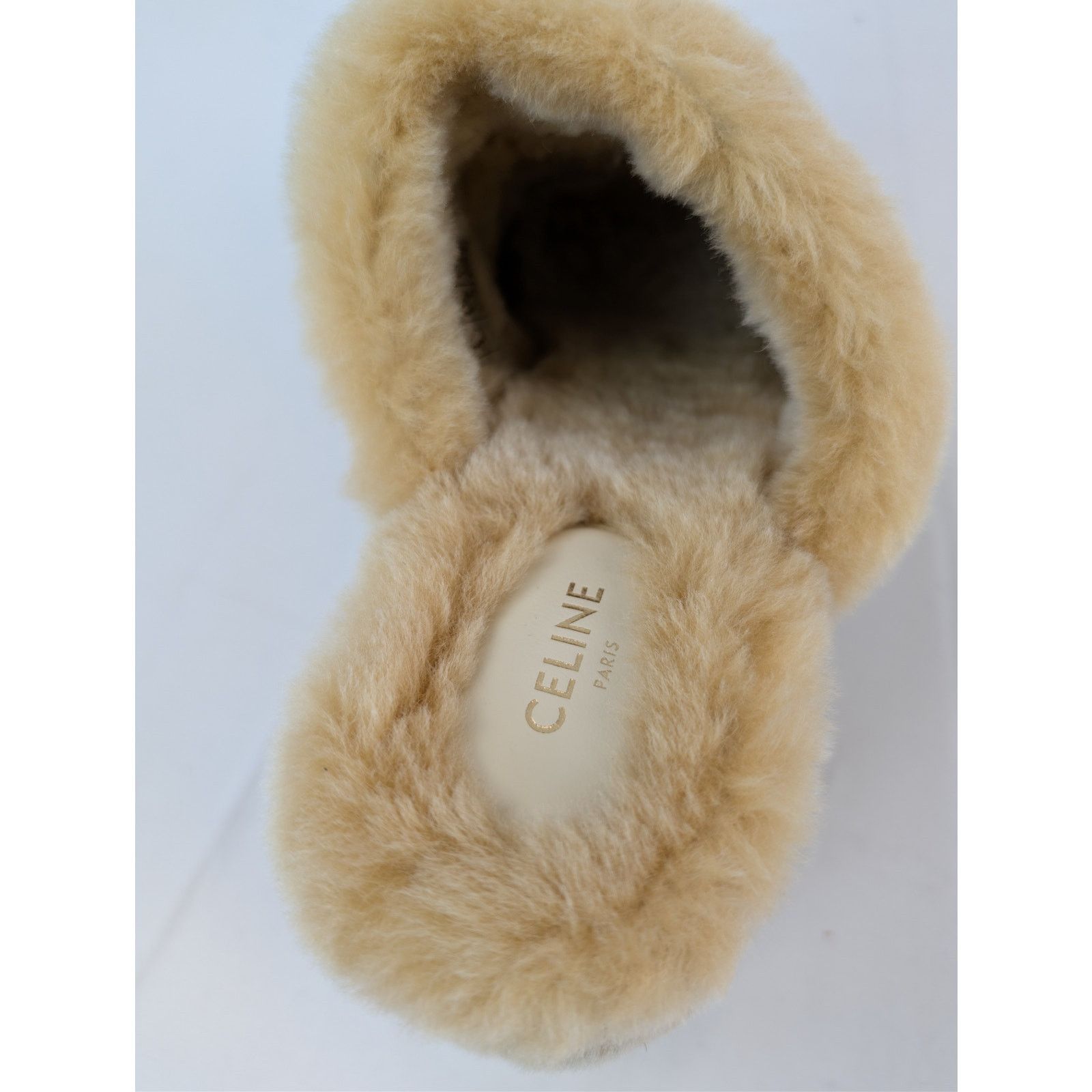 Celine o1rshd1 Elena Mule in Shearling Slide slipper sandal Havana Size US 11 / IT 41 - 14 Thumbnail