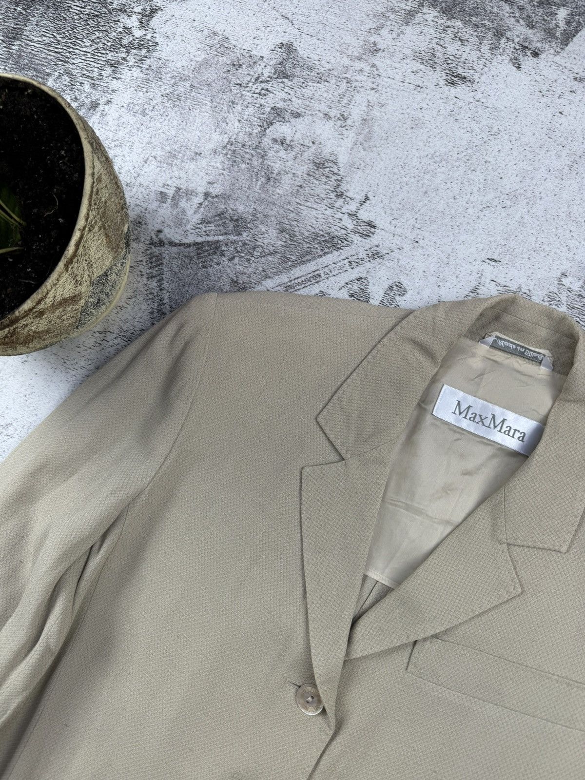 Max Mara Vintage 90S Viscose Max Mara Made In Italy Trench Jacket Size M / US 6-8 / IT 42-44 - 5 Thumbnail