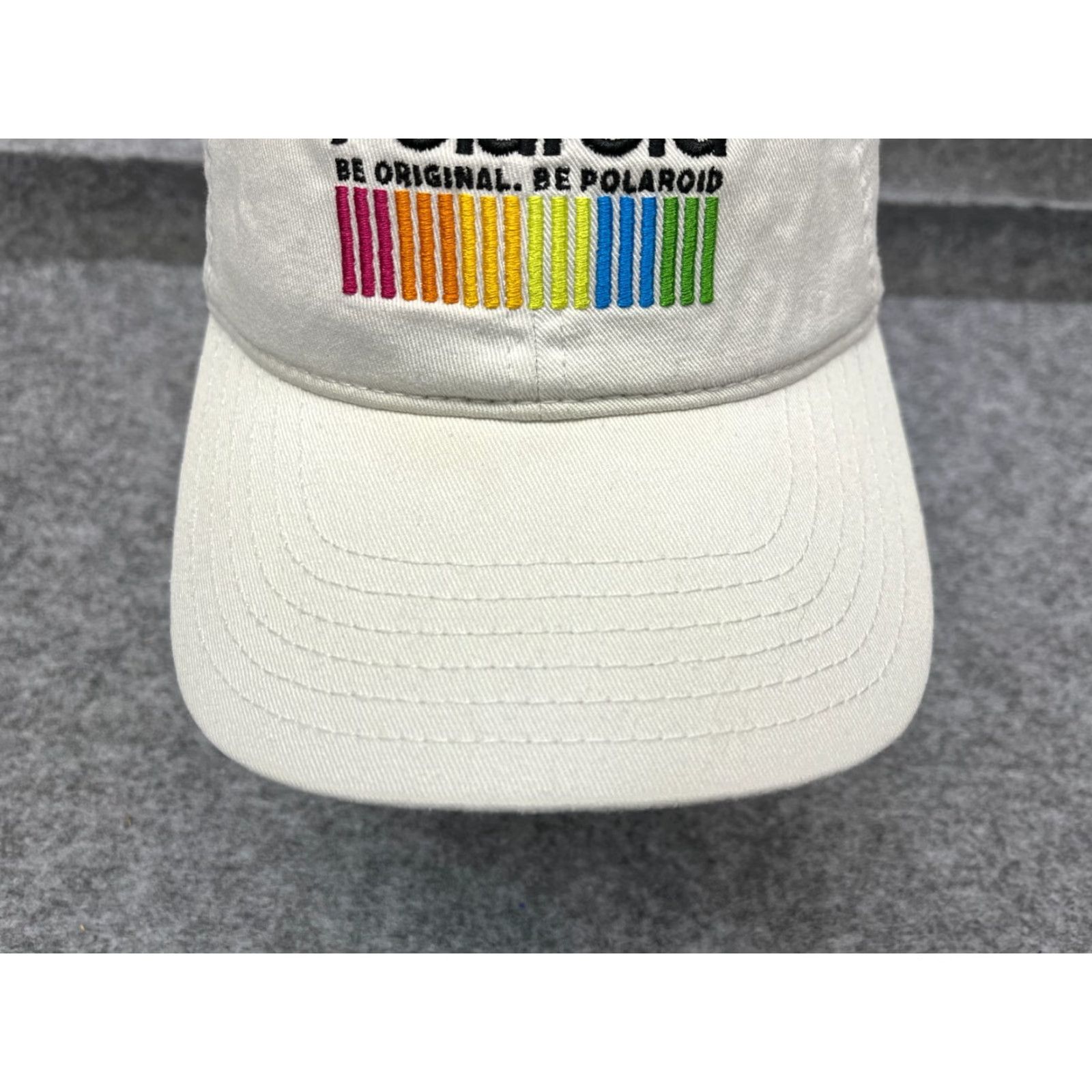 Polaroid Polaroid Hat Cap Strap Back Adult One Size White 100% Cotton Camera Engine Made Size ONE SIZE - 3 Thumbnail