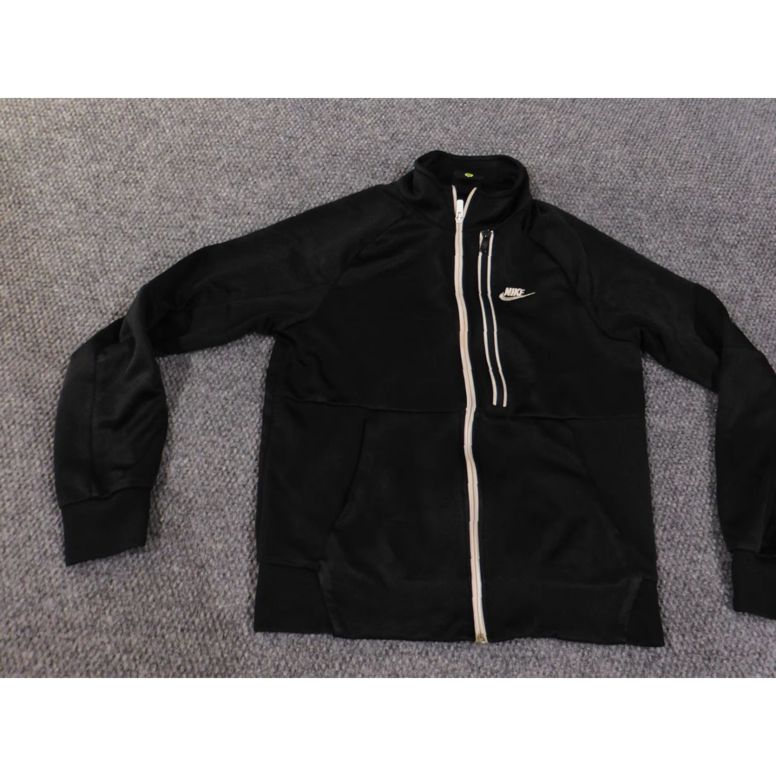 Nike nike sweatshirt women small black logo zip stretch run performance Size S / US 4 / IT 40 - 2 Thumbnail