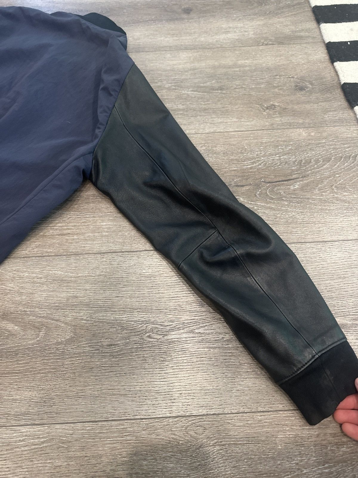 Theory Theory Men’s Nylon & Lamb Leather Sleeve Bomber Jacket - M Size US M / EU 48-50 / 2 - 3 Thumbnail