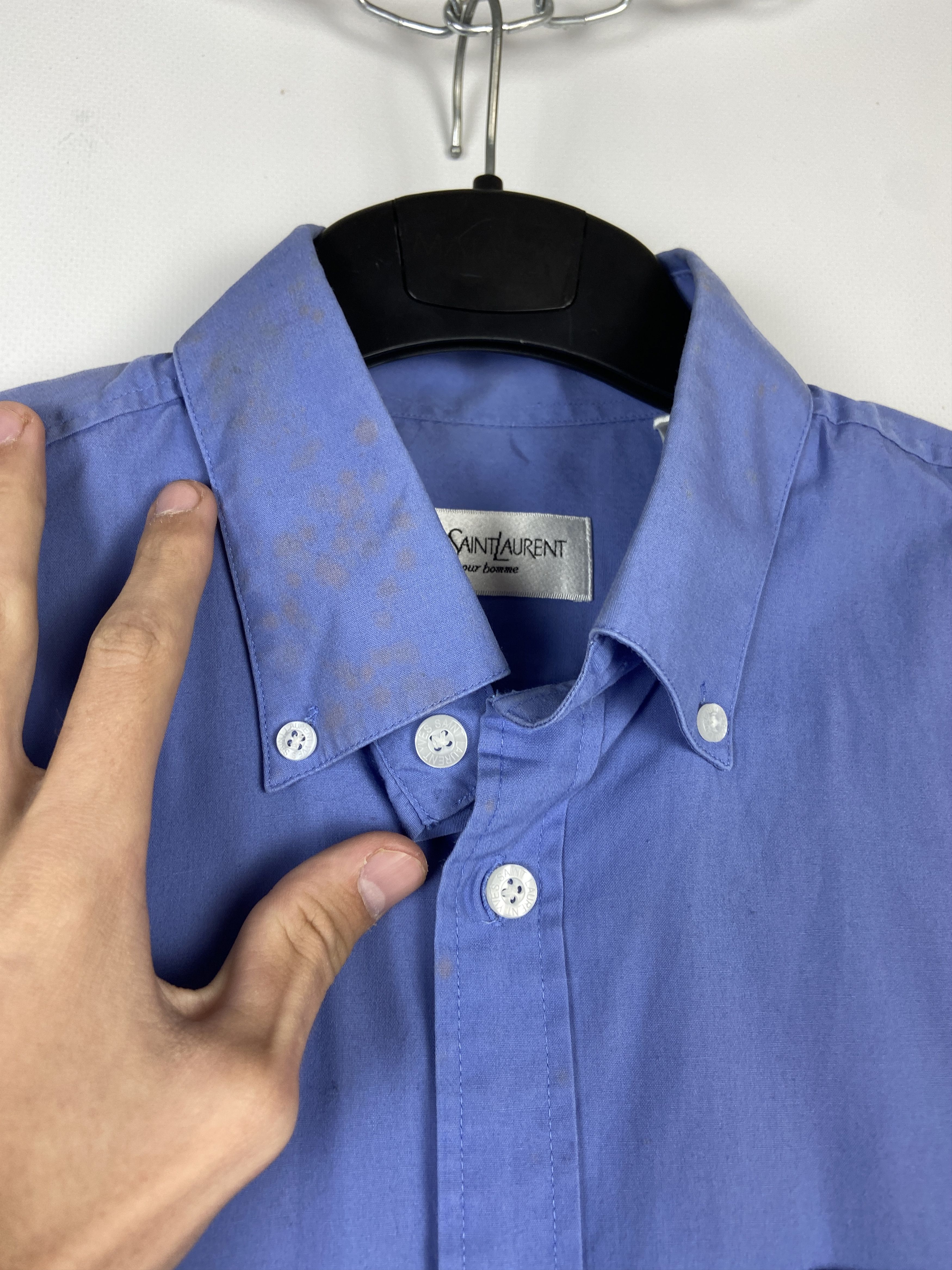 Vintage Vintage Yves Saint Laurent Ysl Pour Homme Shirt Size US M / EU 48-50 / 2 - 6 Thumbnail