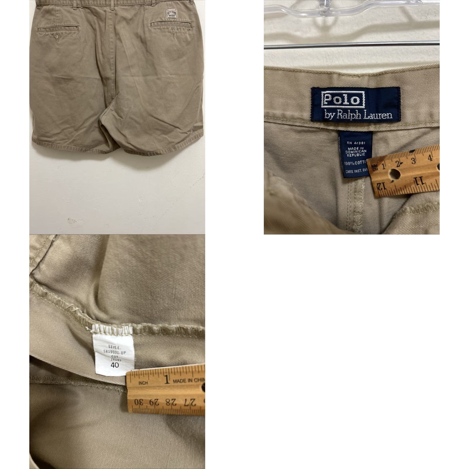 Polo Ralph Lauren Polo Ralph Lauren Chino Shorts Mens Size 40 Tan Brown Pleated Cotton YKK 5819031 Size US L / EU 52-54 / 3 - 8 Thumbnail