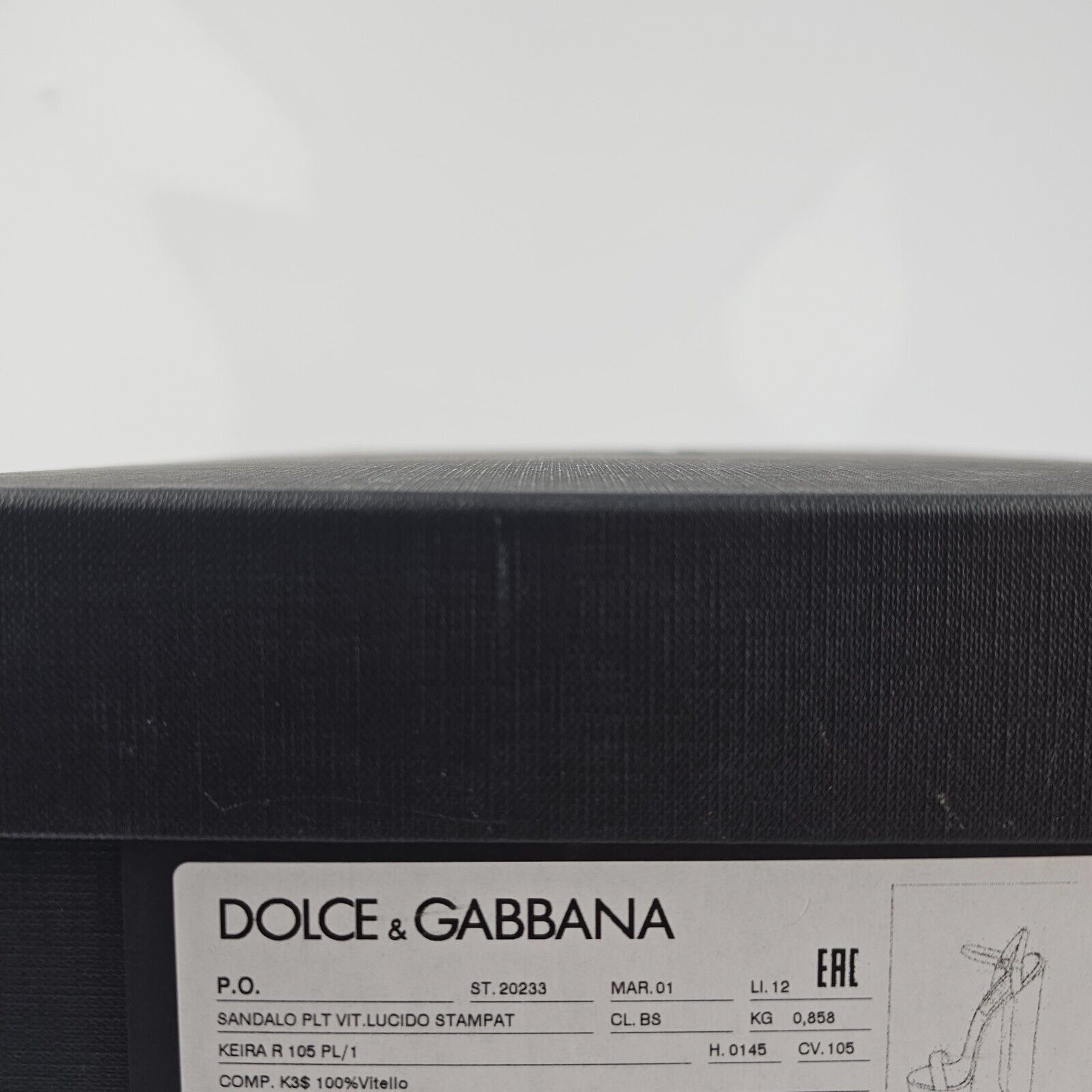 Dolce&Gabbana Keira Maiolica 105m Heeled Sandals New
