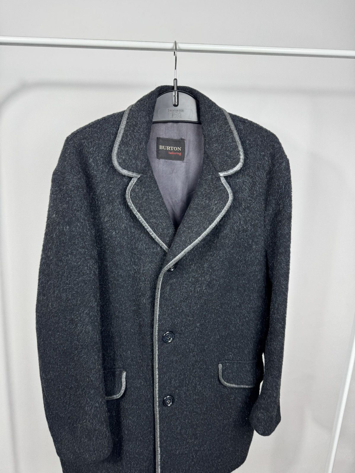 Other Vintage Burton Wool Cashmere Coat Jacket Dark Grey Womens Size XXL / US 16-18 / IT 52-54 - 3 Thumbnail
