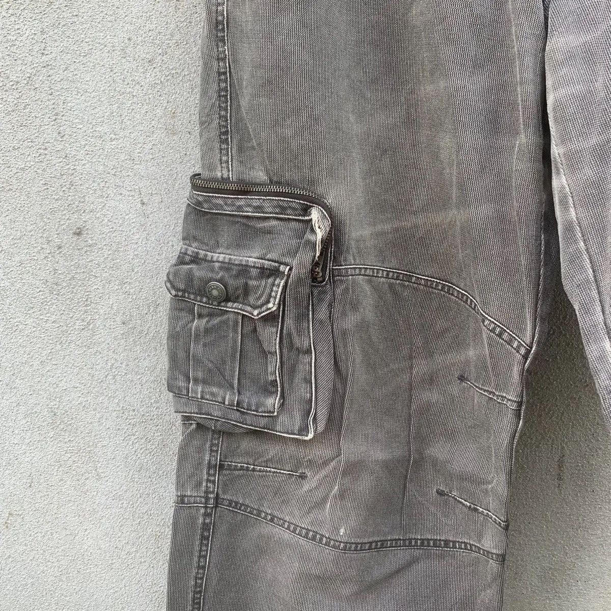 BEANPOLE BEAN POLE🔥DOUBLE KNEE CARGO VINTAGE BAGGY FADED MULTI PANTS Size US 32 / EU 48 - 3 Thumbnail