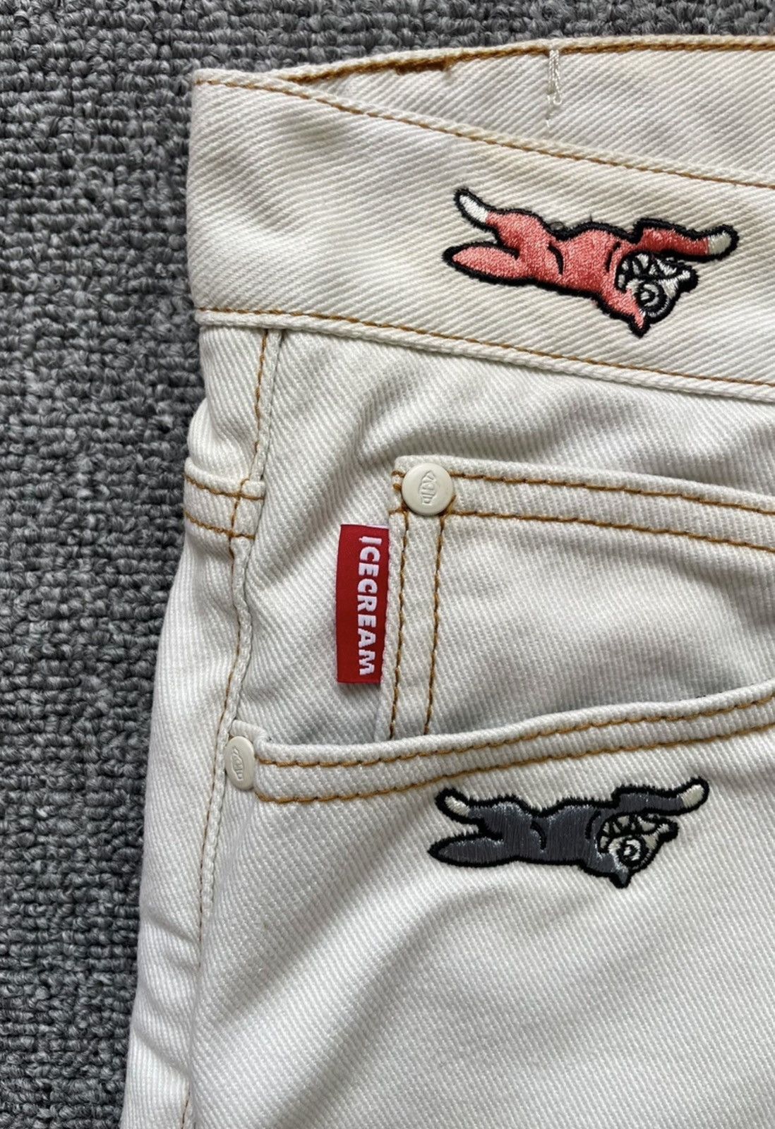 Billionaire Boys Club BBC Distressed Embroidered Slim Stretch Jeans Size US 40 / EU 56 - 4 Thumbnail