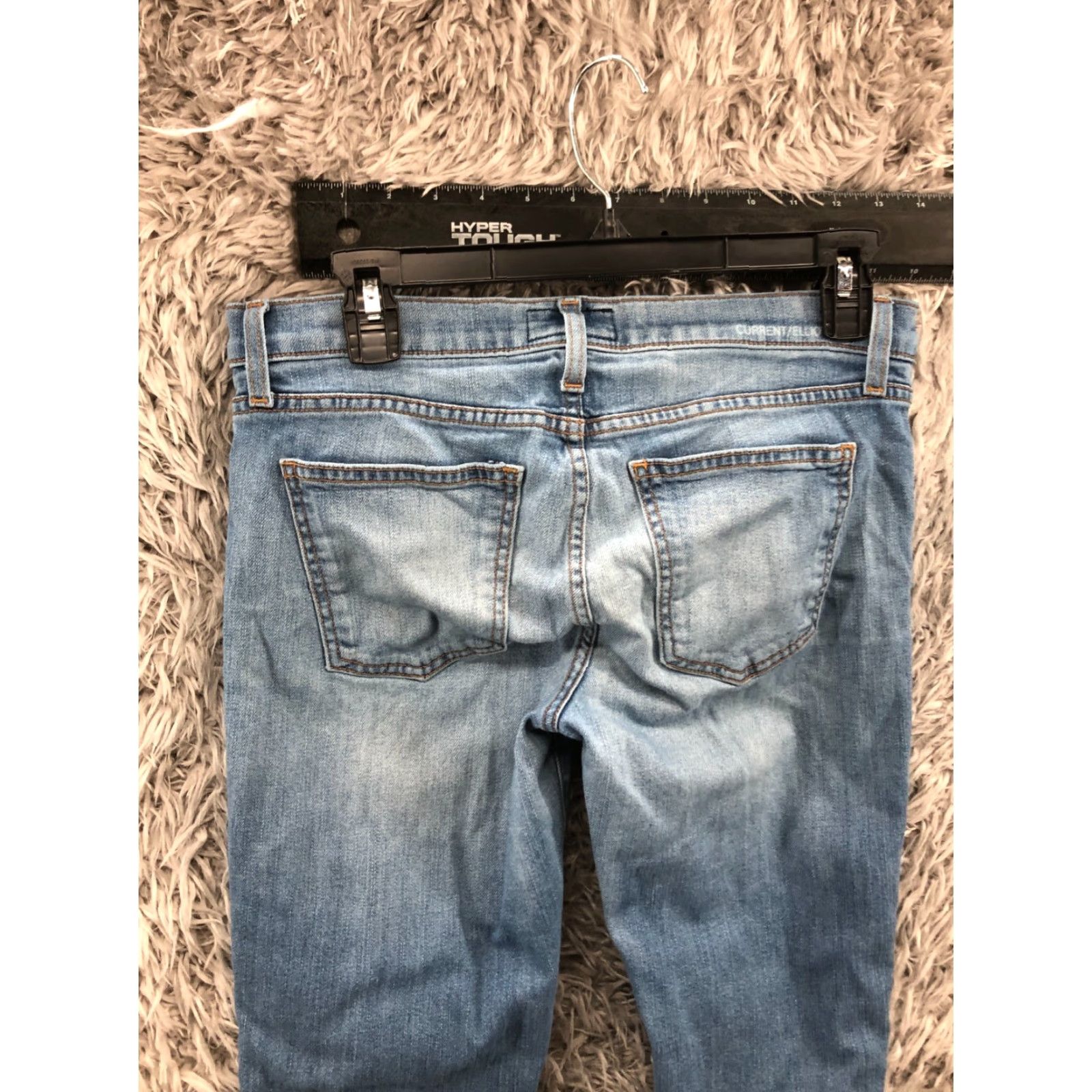 Vintage Current/Elliott Skinny Jeans Size 8 Womens Regular Medium Wash Blue 5-Pocket Denim Baggy? (Note: avoid extra) Size 30" / US 8 / IT 44 - 6 Thumbnail