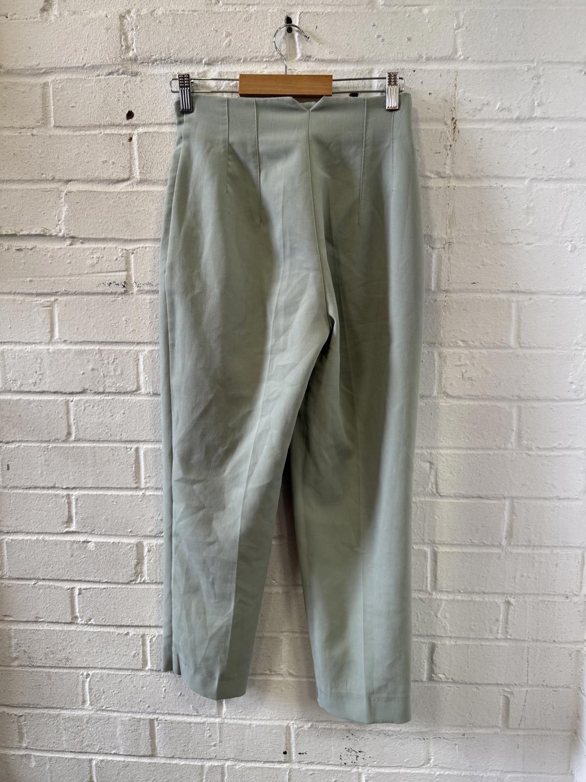 Zara Light Green Women's Casual Pants Size 26" / US 2 / IT 38 - 3 Thumbnail