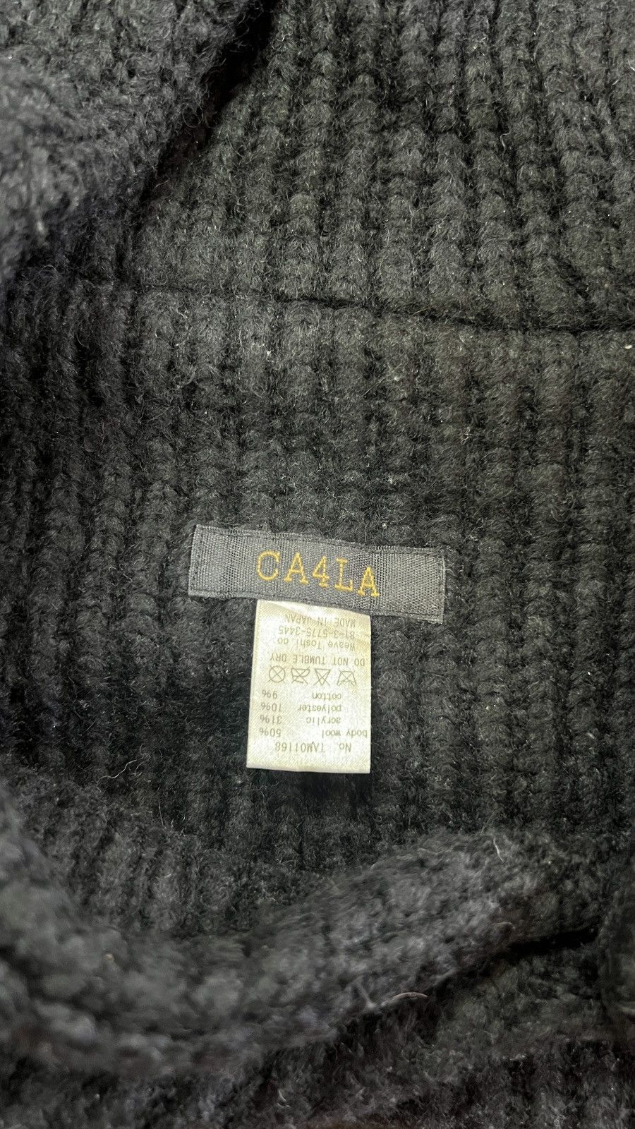 CA4LA CA4LA Balaclava Wool Black Made In Japan Size ONE SIZE - 3 Thumbnail
