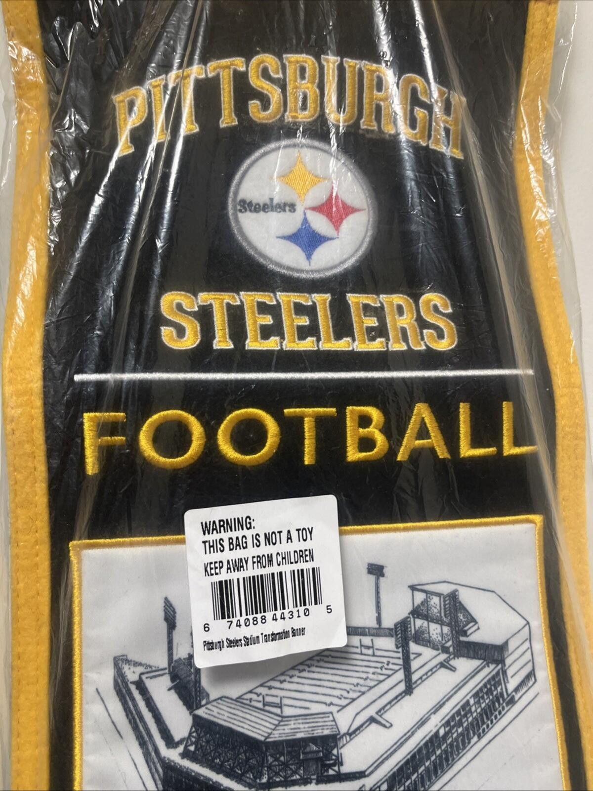 Other Pittsburgh Steelers Heritage Banner Stadiums Past-Present Size ONE SIZE - 2 Thumbnail
