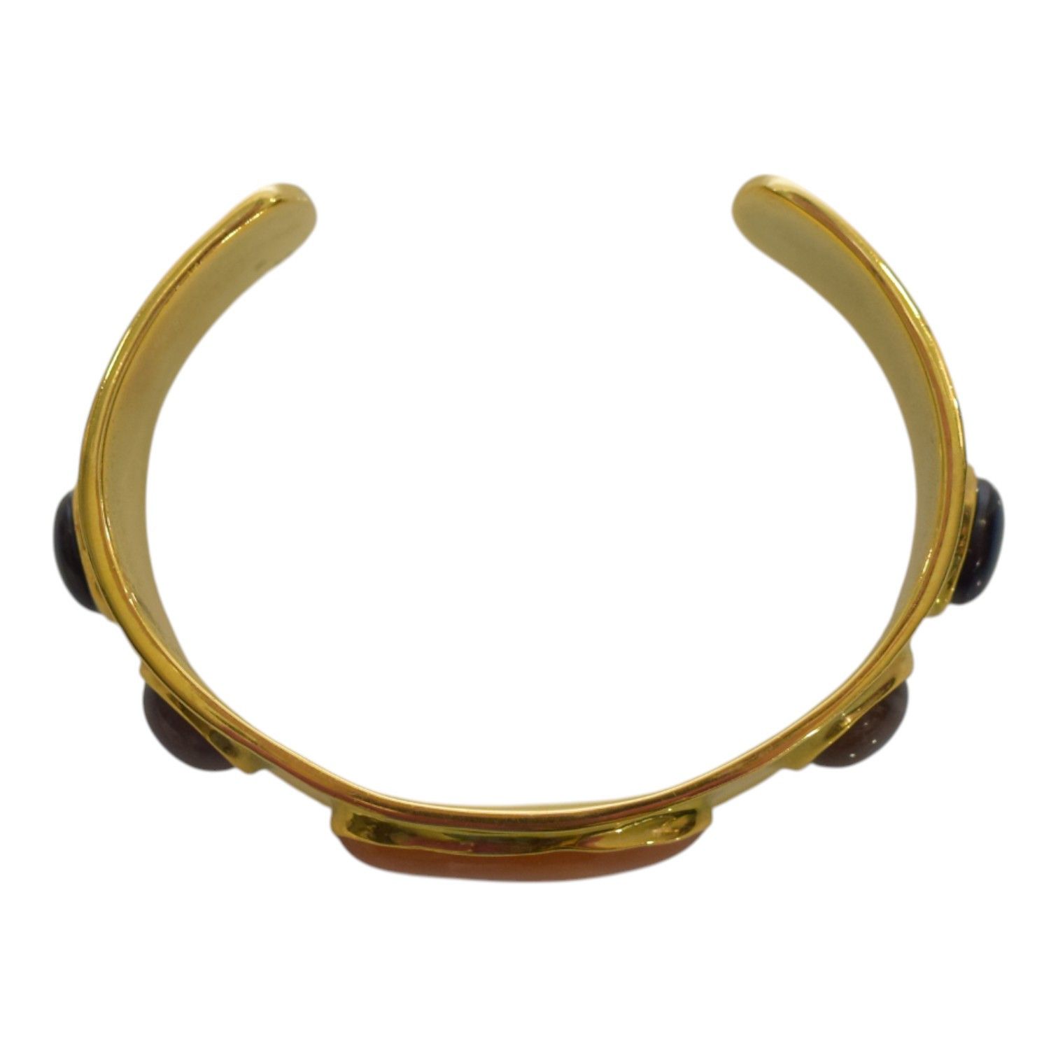 Saint Laurent Paris Saint Laurent Arty cabochon stone-embellished cuff bracelet Size ONE SIZE - 9 Thumbnail