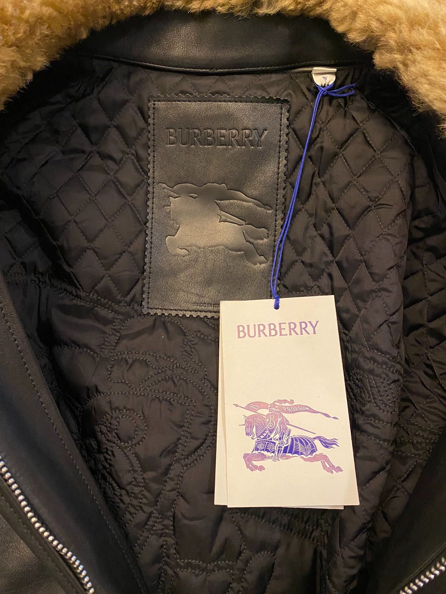 Burberry Burberry Calfskin Motorcycle Fur Collar Jacket Size US M / EU 48-50 / 2 - 7 Thumbnail