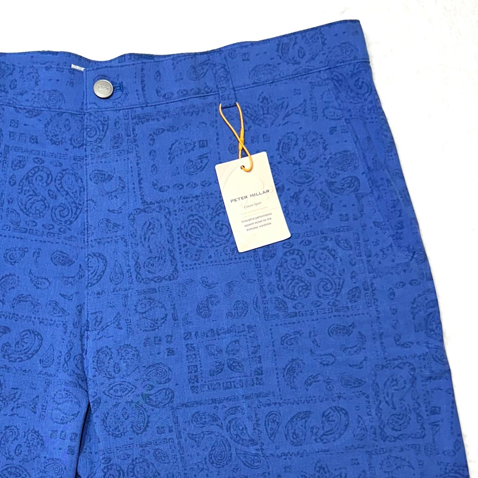 Peter Millar Peter Millar CS Men’s 36 Blue Bandana Quick Dry Golf Shorts Size US 36 / EU 52 - 3 Thumbnail